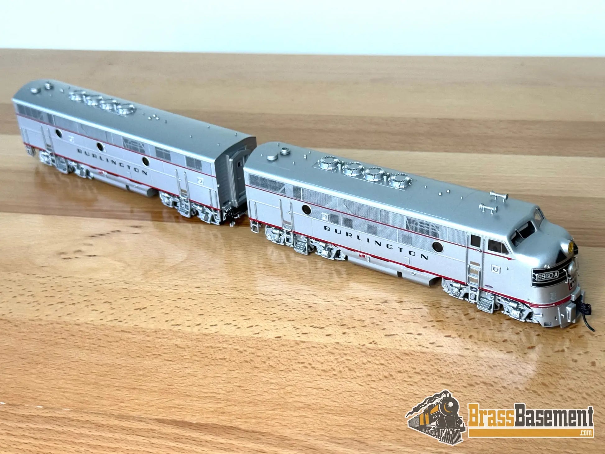Ho Brass - Division Point Display Sample Cb&Q Burlington F3A #9960A & F3B #9960B Fp Mint Diesel