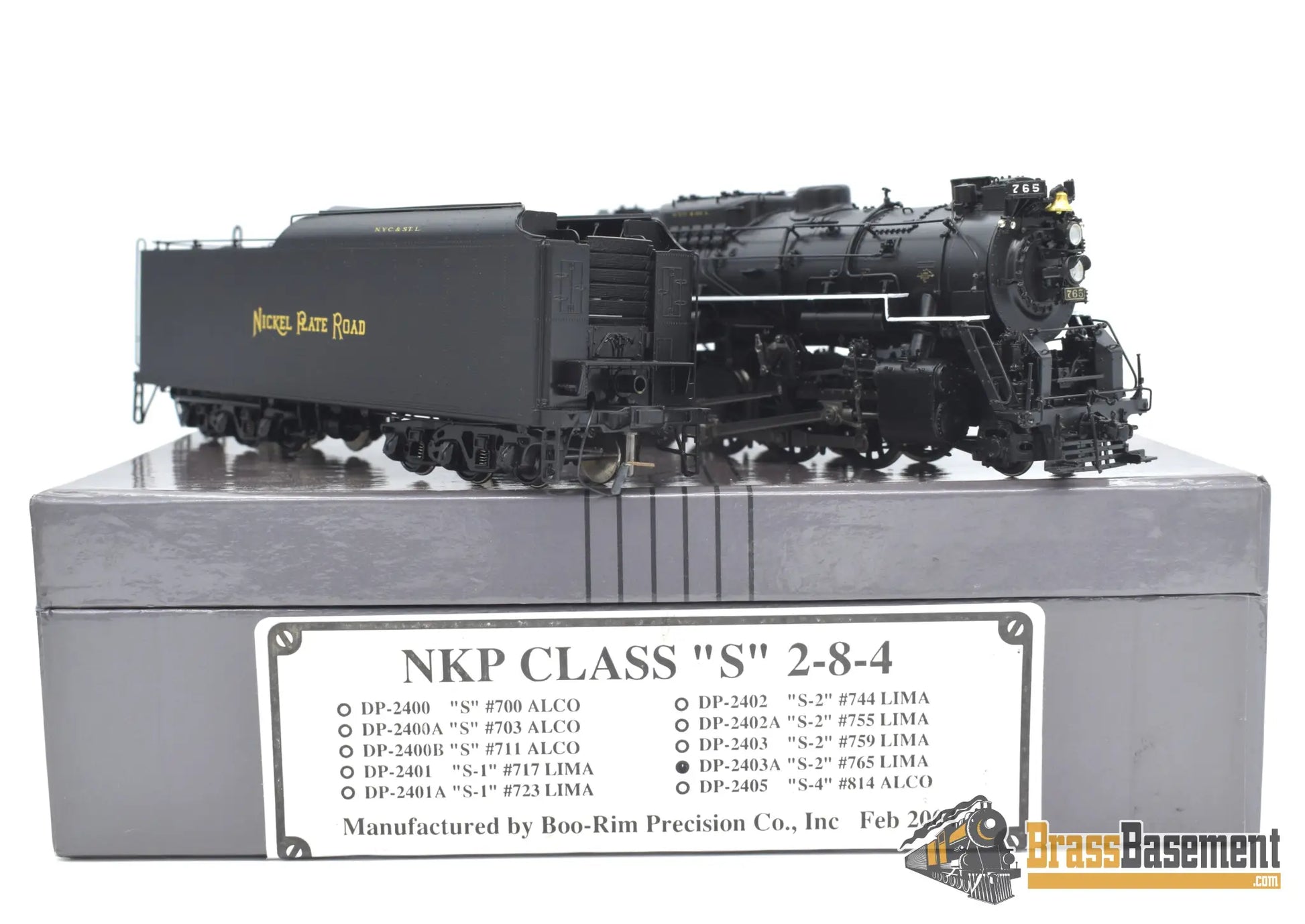 Ho Brass - Division Point Nickel Plate 765 2 - 8 - 4 Berkshire Boo - Rim Steam