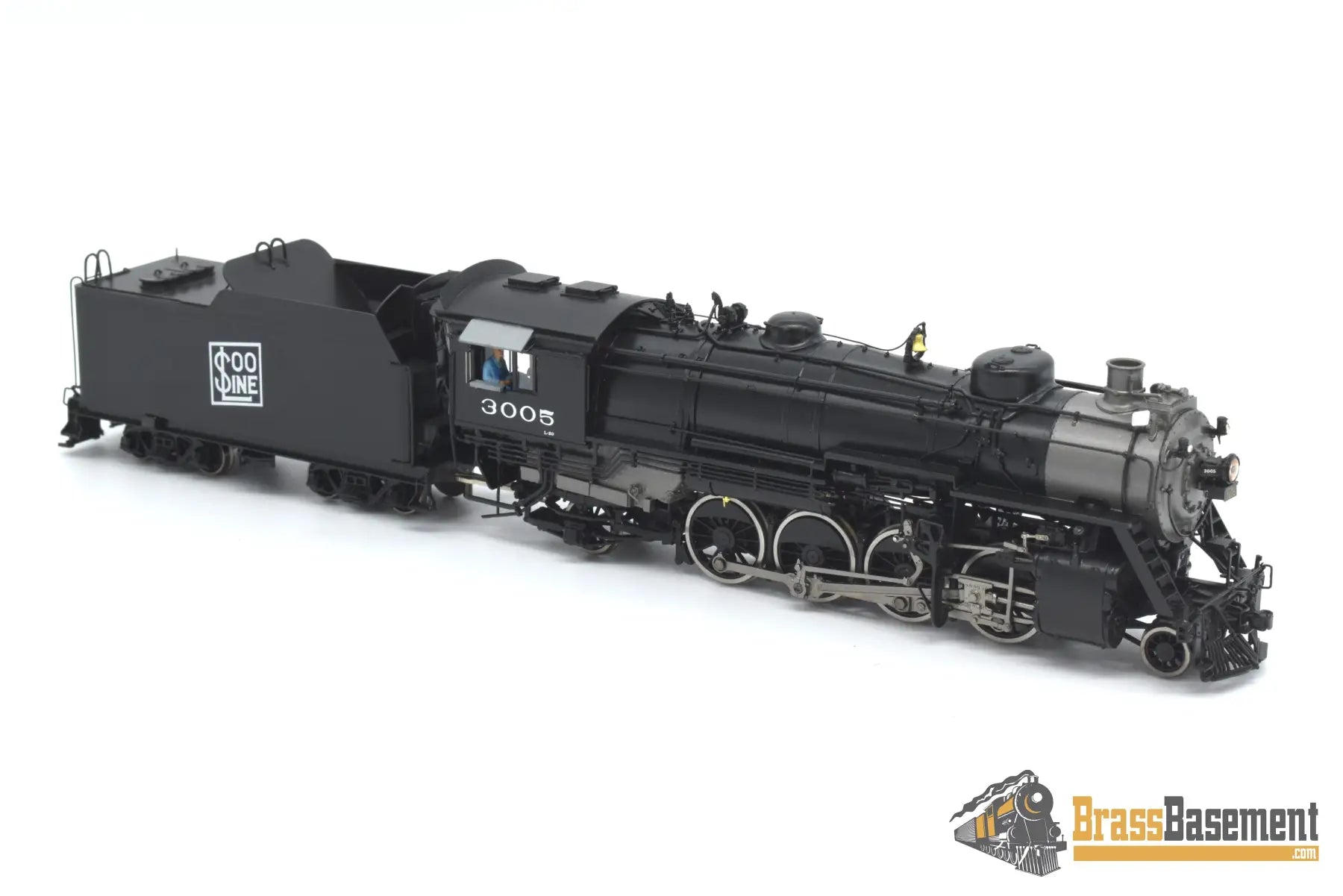 Ho Brass - Division Point Soo Line L - 20 #3005 2 - 8 - 2 Mikado Factory Paint Steam