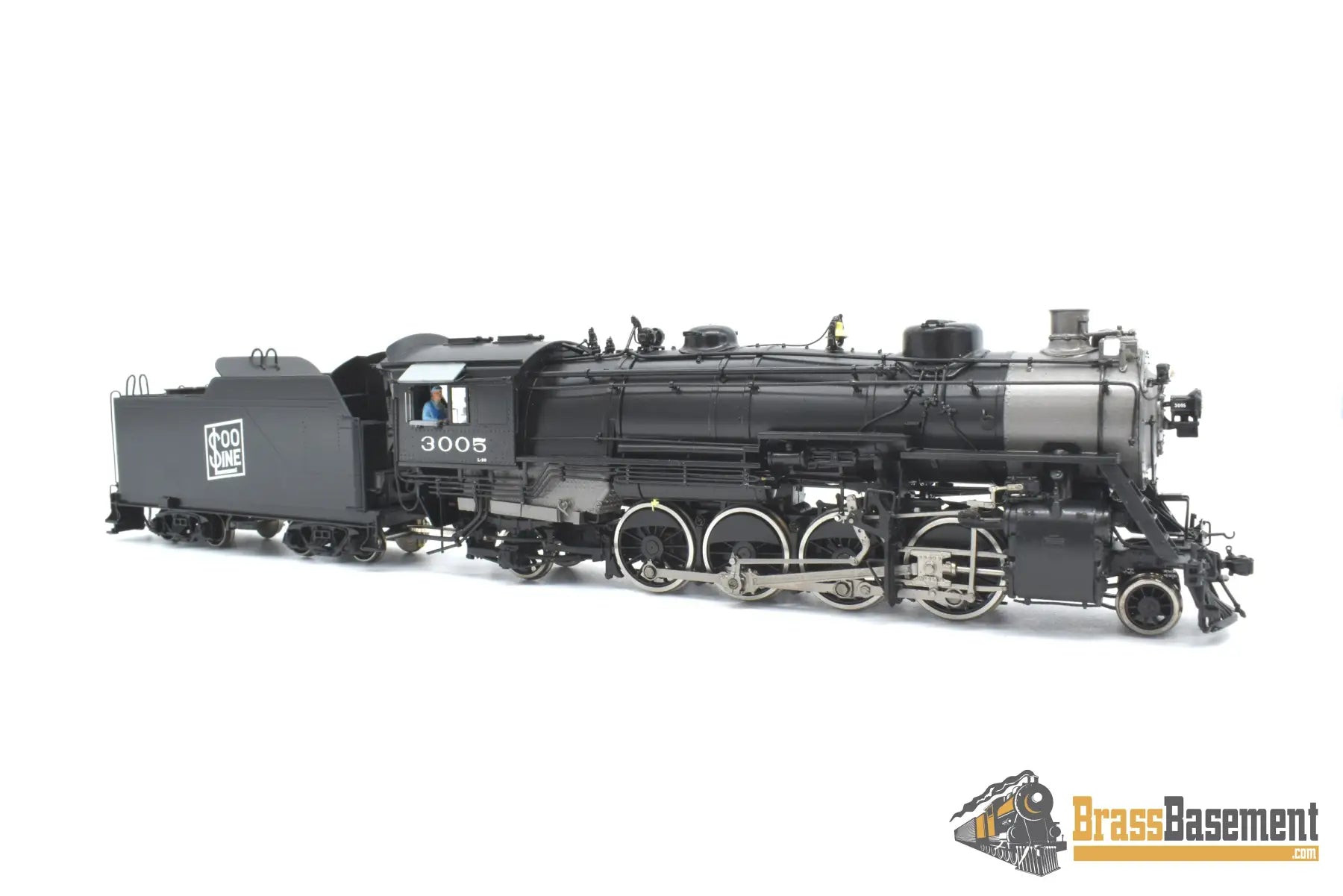 Ho Brass - Division Point Soo Line L - 20 #3005 2 - 8 - 2 Mikado Factory Paint Steam