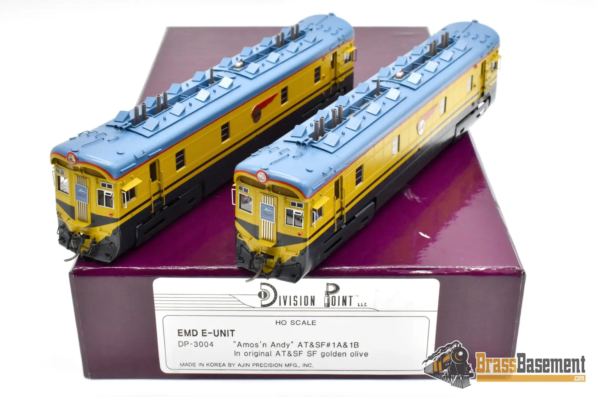 HO Brass - DP-3004 Division Point ATSF Santa Fe ’Amos & Andy’ 1A 1B - Golden Olive FP Ajin Diesel