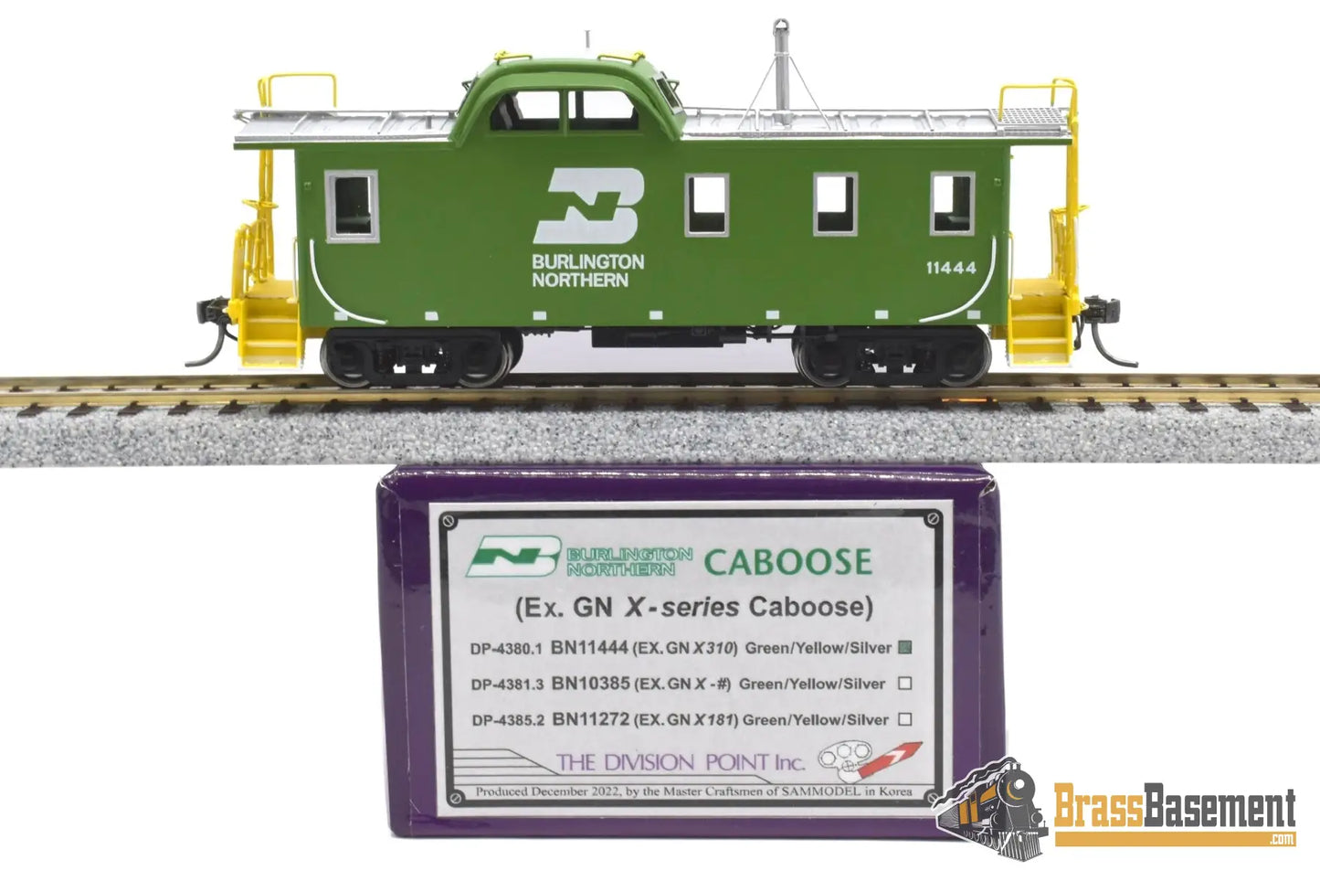 Ho Brass - Dp - 4380.1 Division Point Burlington Northern Bn #11444 Ex Gn X310 Green! New Caboose
