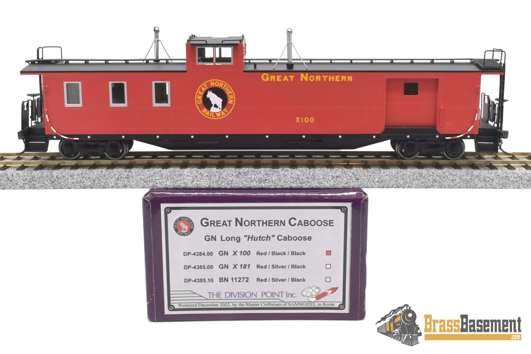 Ho Brass - Dp - 4384.00 Division Point Great Northern Gn ‘Hutch’ Baggage - Caboose X100 New Caboose