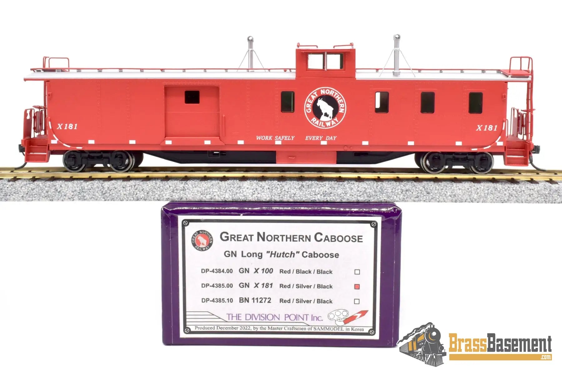 Ho Brass - Dp - 4385.00 Division Point Great Northern Gn ‘Hutch’ Baggage - Caboose New Caboose