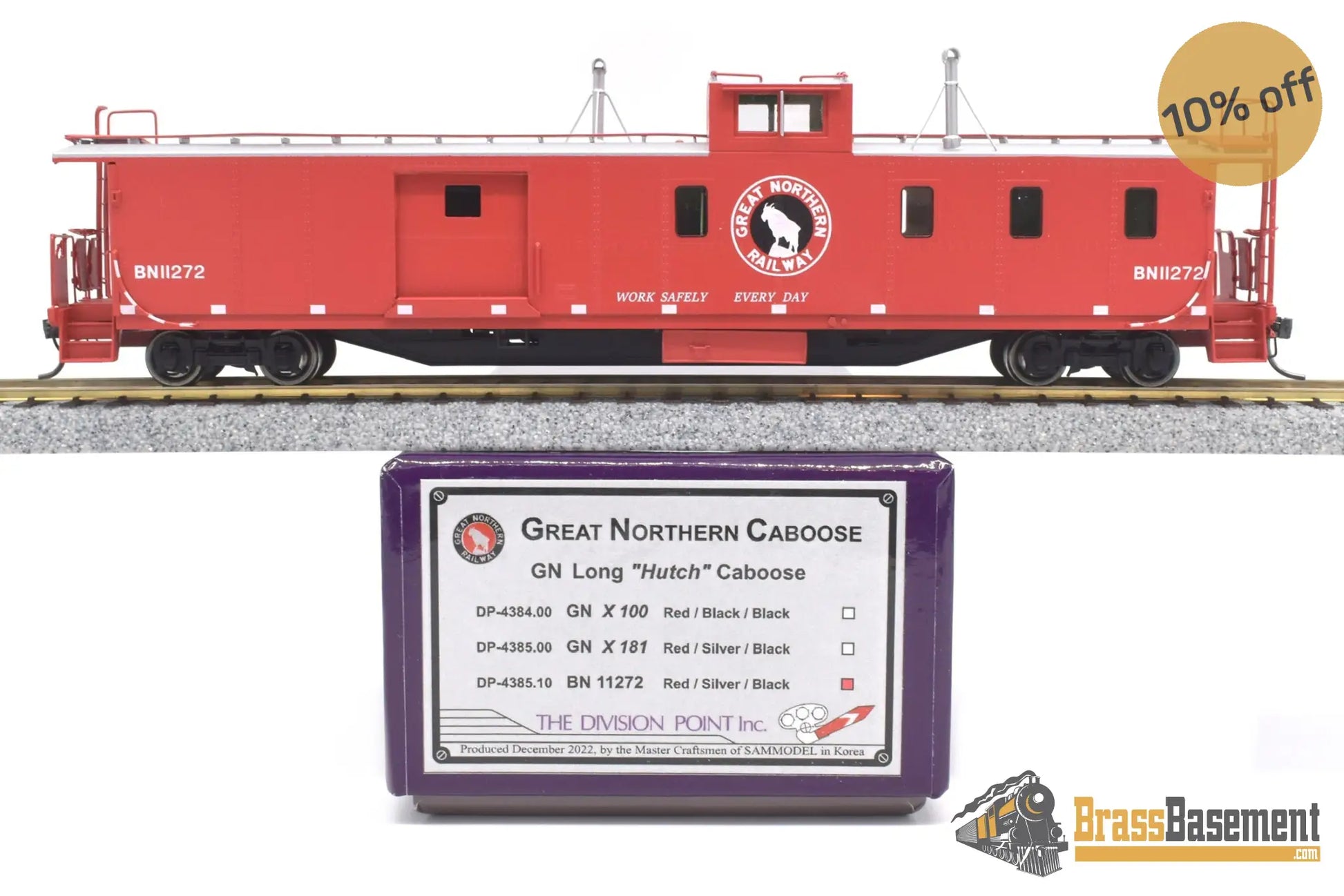 Ho Brass - Dp - 4385.10 Division Point Burlington Northern Bn ‘Hutch’ Baggage - Caboose New Caboose