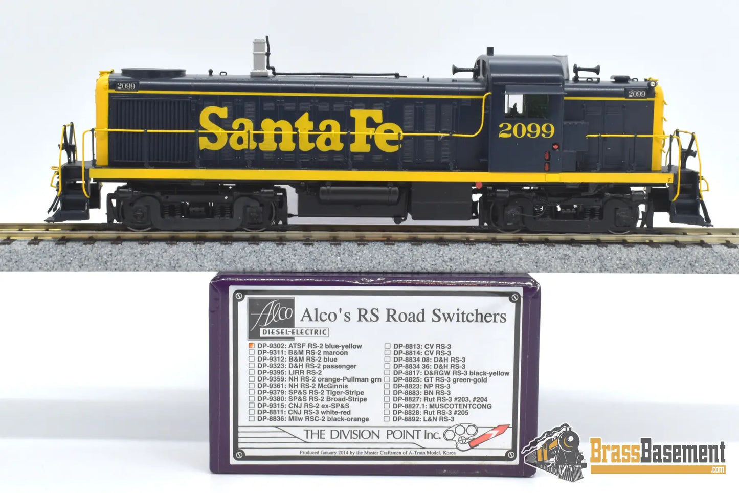 Ho Brass - Dp - 9302 Division Point Atsf Santa Fe Ex - Demonstrator Rs - 2 #2099 Factory Paint