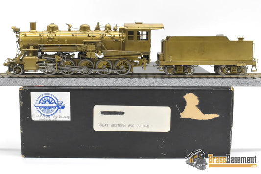 HO Brass - Empire Midland Great Western/Strasburg Railroad 2-10-0 #90 - Unpainted Steam