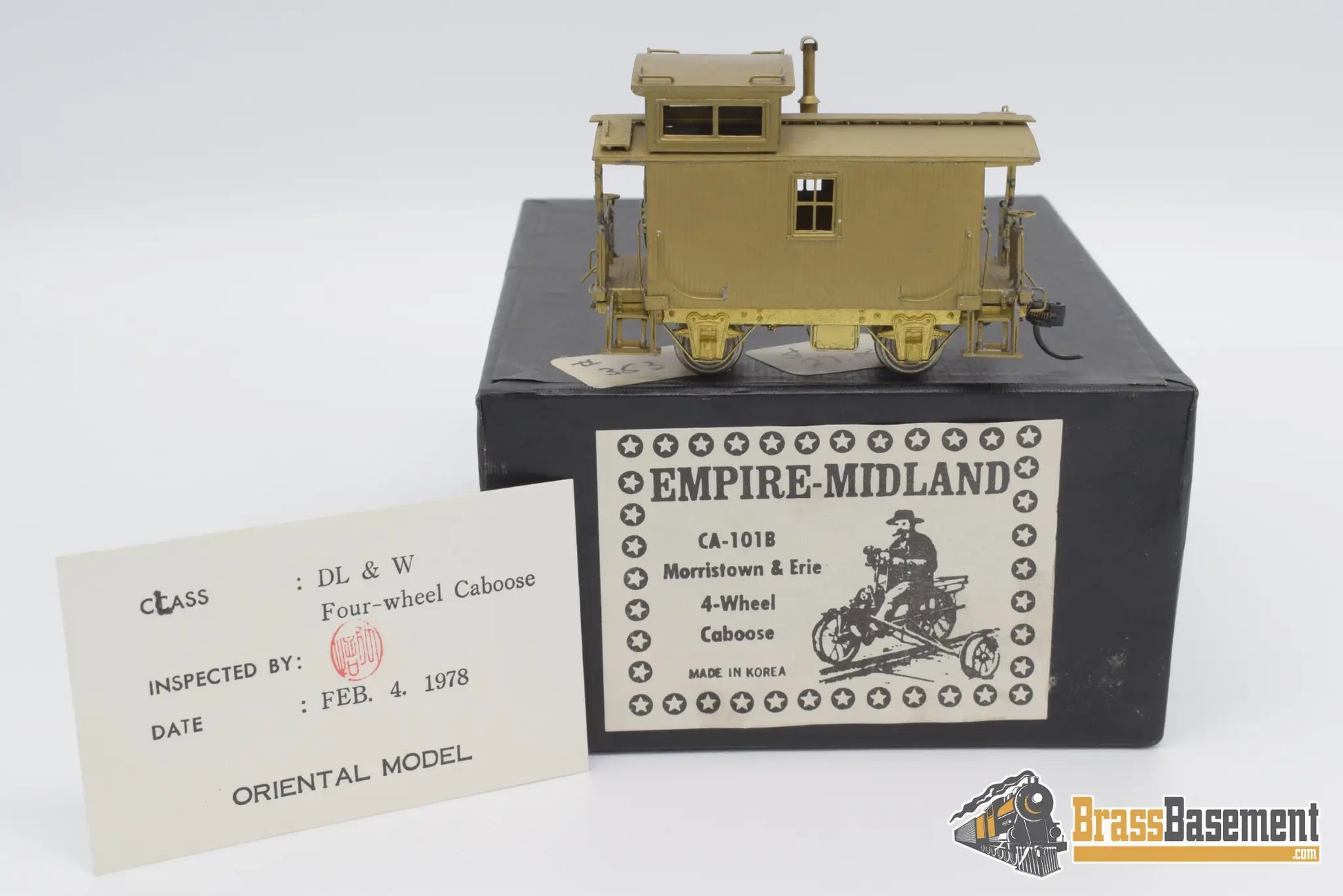 Ho Brass - Empire Midland Lackawanna Caboose Unpainted