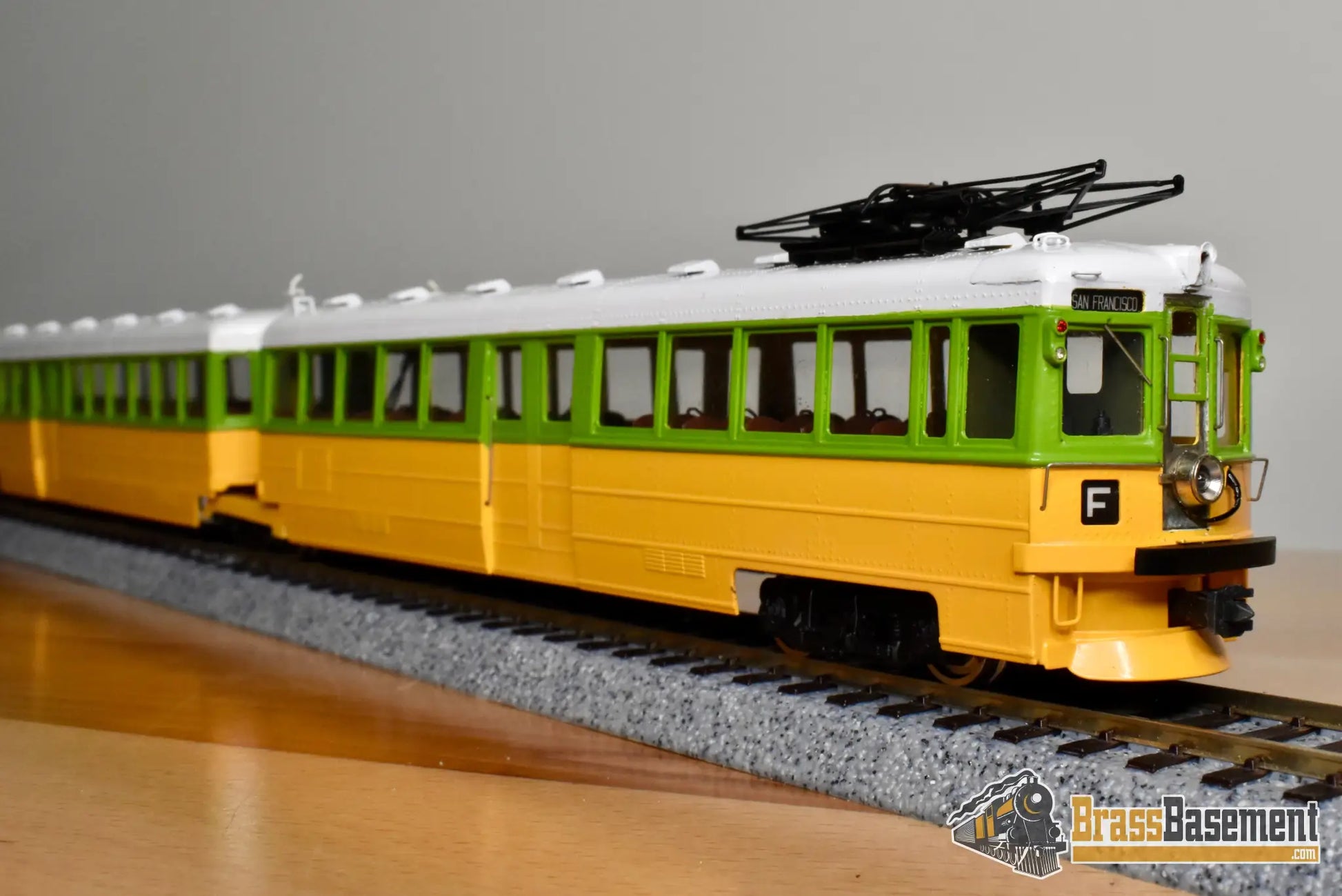 HO Brass - Erie Limited Key System Bridge Unit Late Orange & Green Scheme - Runs Well Interurban