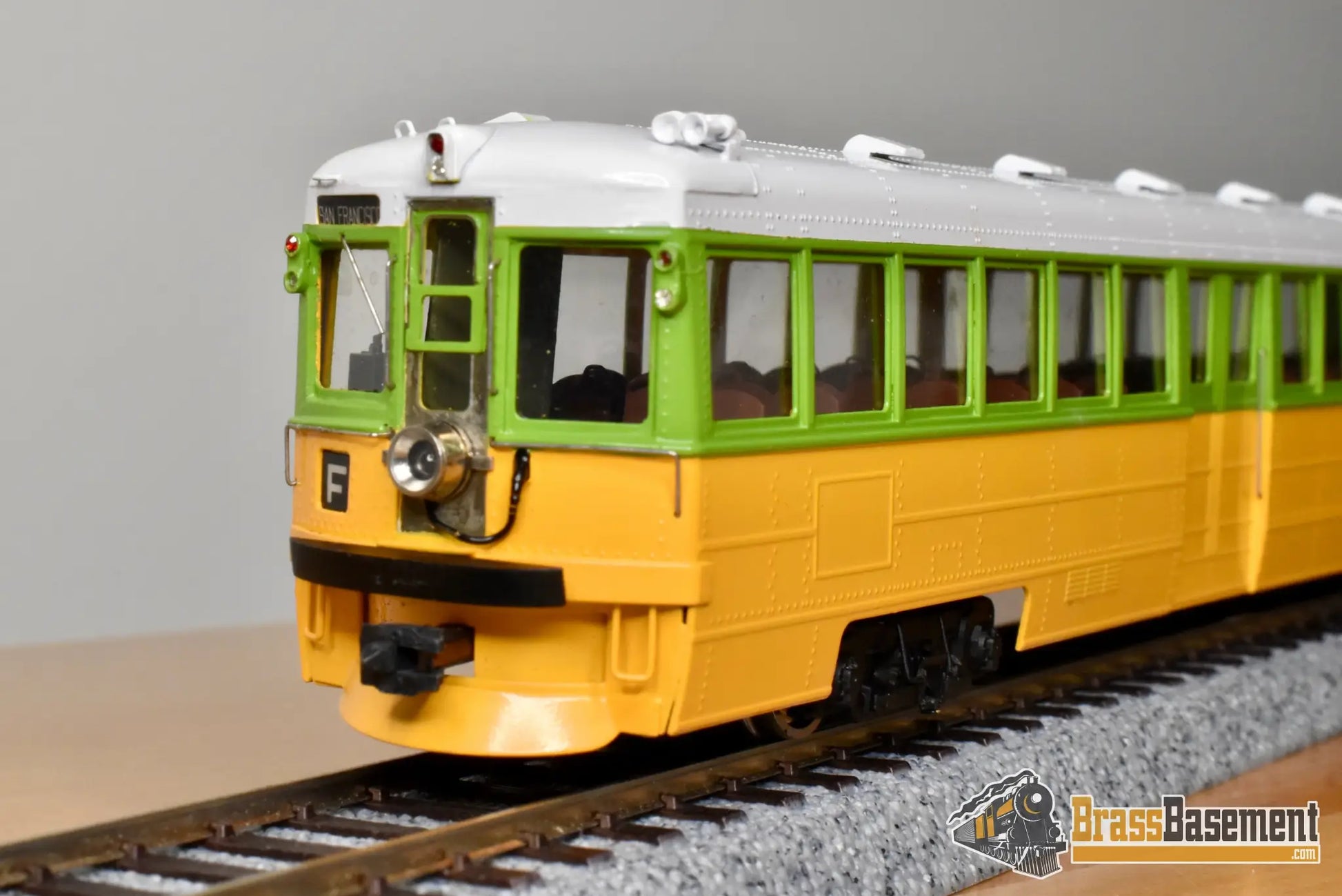 HO Brass - Erie Limited Key System Bridge Unit Late Orange & Green Scheme - Runs Well Interurban