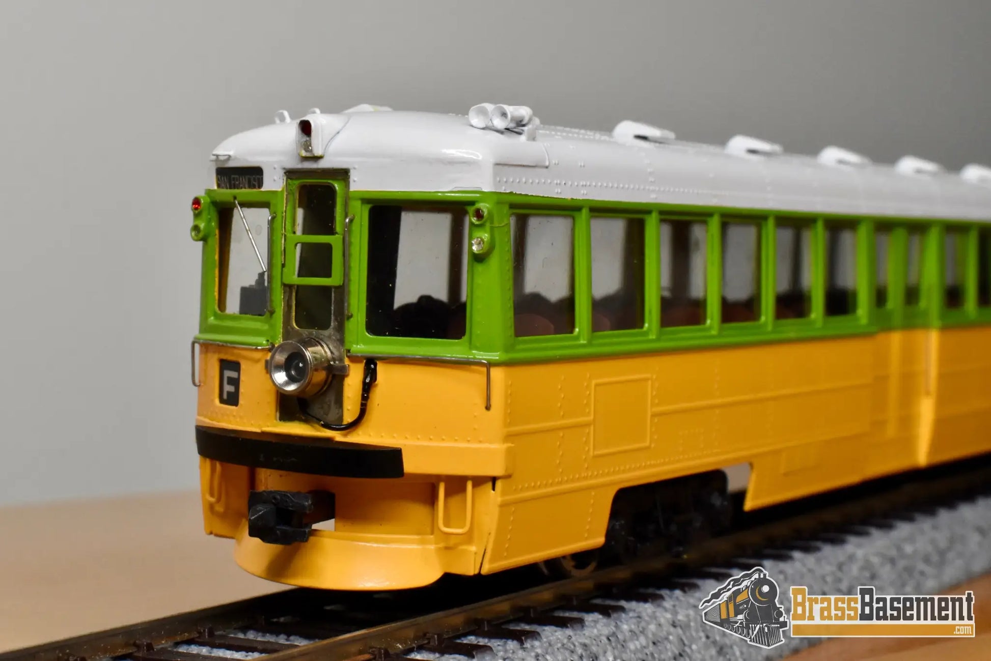 HO Brass - Erie Limited Key System Bridge Unit Late Orange & Green Scheme - Runs Well Interurban