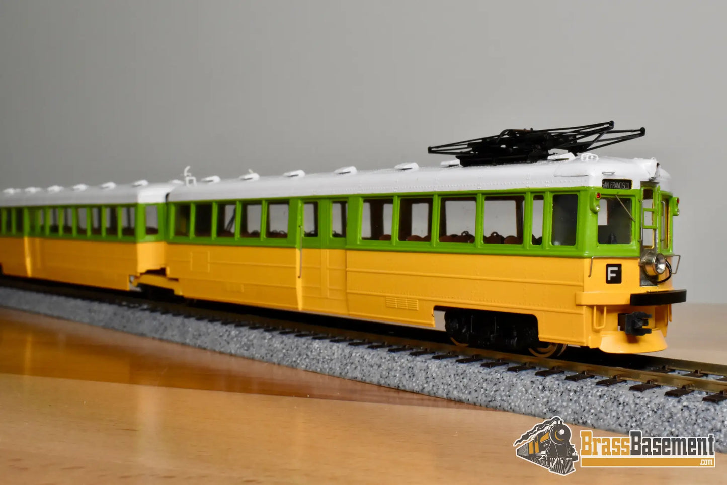 HO Brass - Erie Limited Key System Bridge Unit Late Orange & Green Scheme - Runs Well Interurban