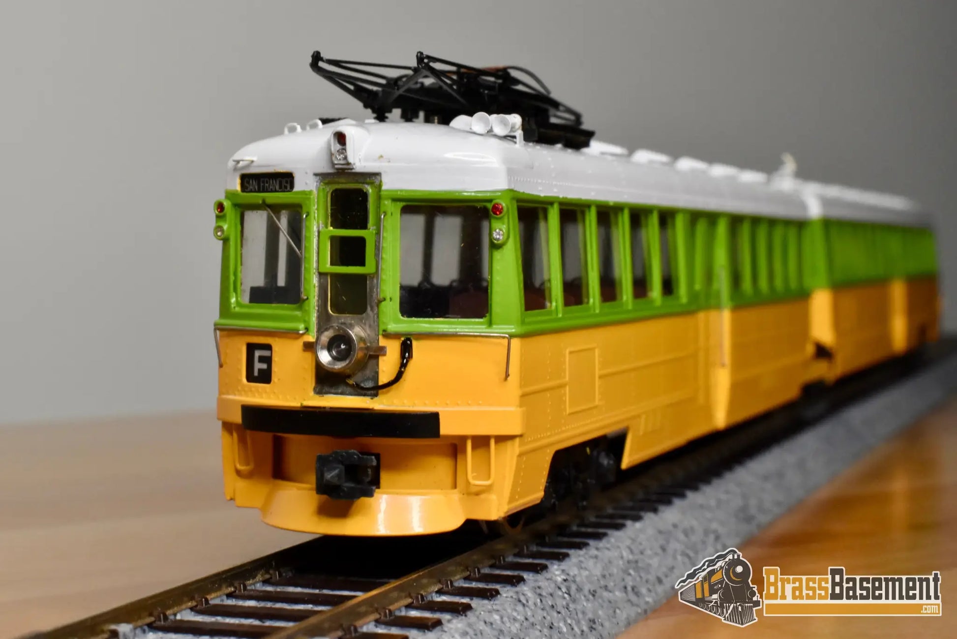 HO Brass - Erie Limited Key System Bridge Unit Late Orange & Green Scheme - Runs Well Interurban