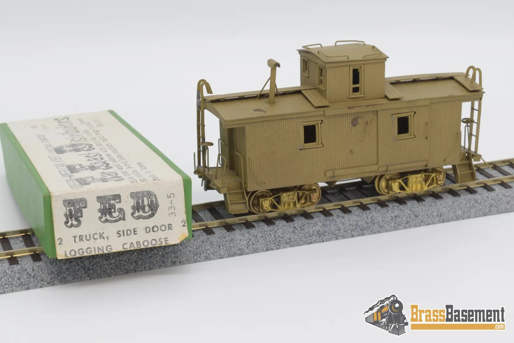 Ho Brass - Far East Division Caboose Side Door W/ Archbar Trucks