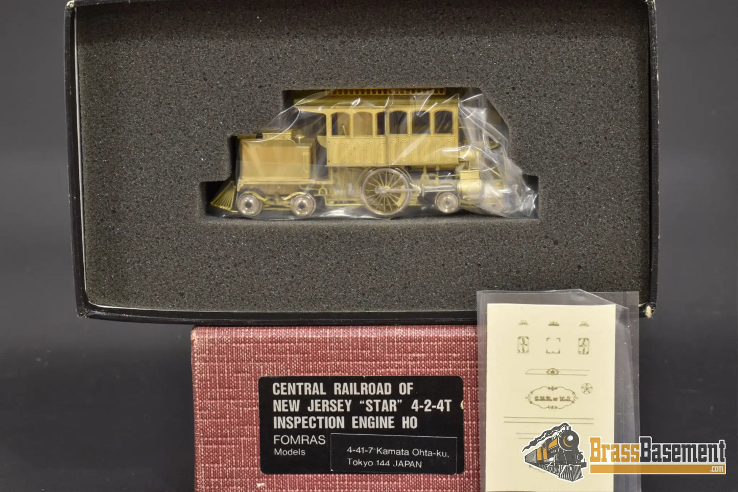 Ho Brass - Fomras Central Of New Jersey Cnj 4 - 2 - 4T ’Star’ Inspection Engine Steam
