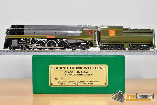 HO Brass - Fomras Grand Trunk Western GTW U4b 4-8-4 #6405 Streamlined - Green FP MINT Steam