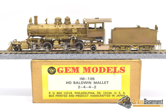 Ho Brass - Gem Im - 105 Little River Logging Co. 2 - 4 - 4 - 2 Unpainted Original Box Steam