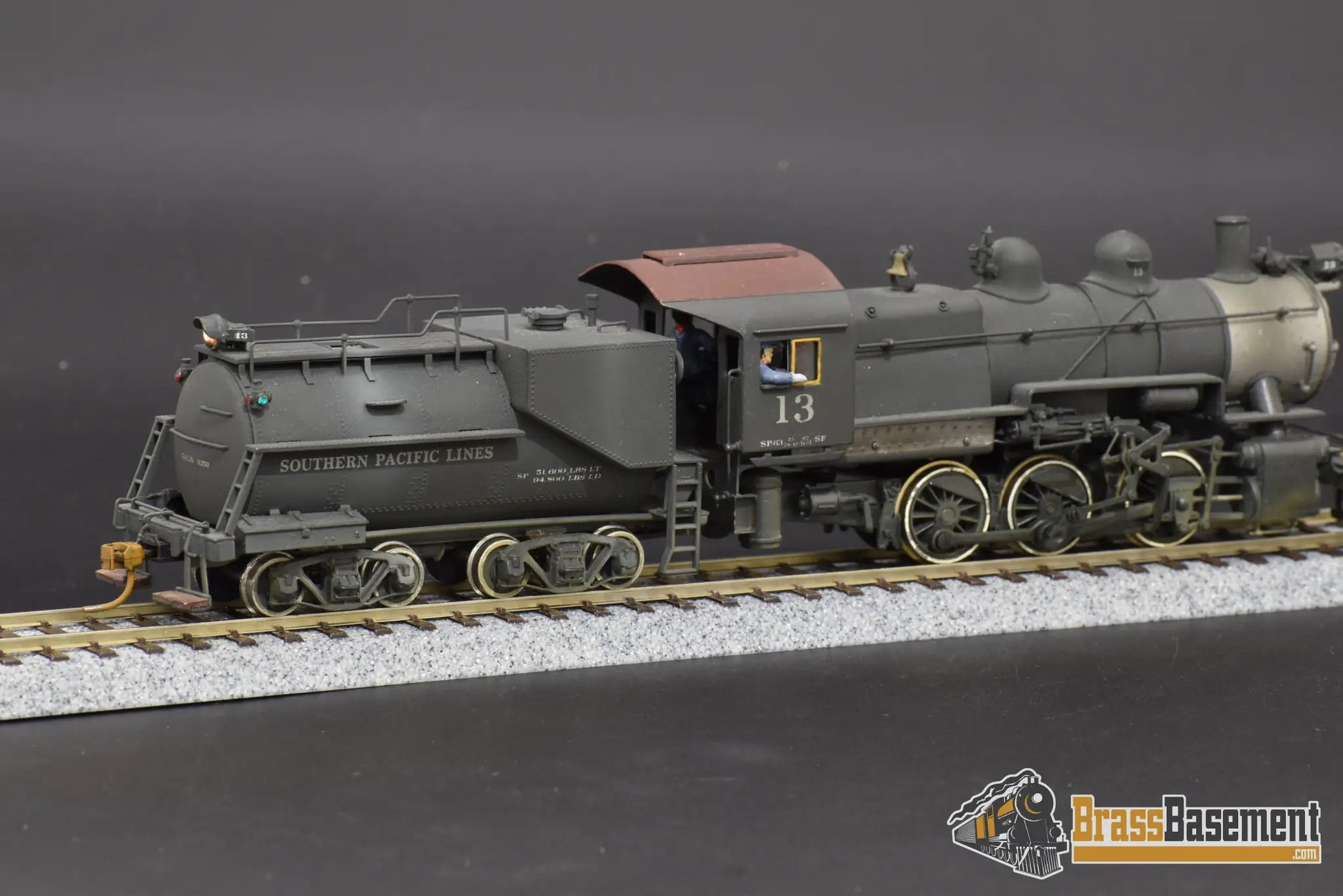 Ho Brass - Gem Prr 0 - 6 - 0 Painted For Southern Pacific W/ Us Hobbies Vanderbilt Tender Steam