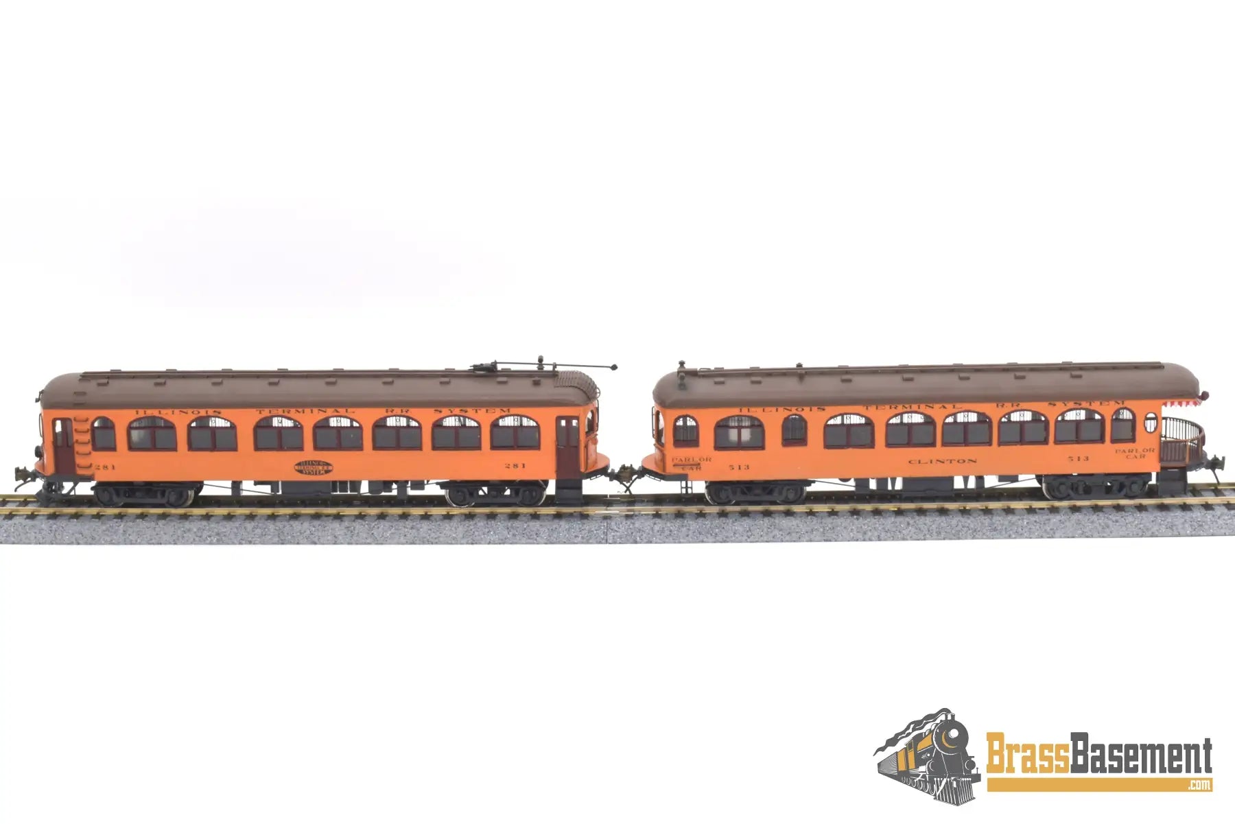 Ho Brass - Ghb/Gsb Illinois Terminal Rr Parlor Observation & Combine Powered Pro Paint Interurban