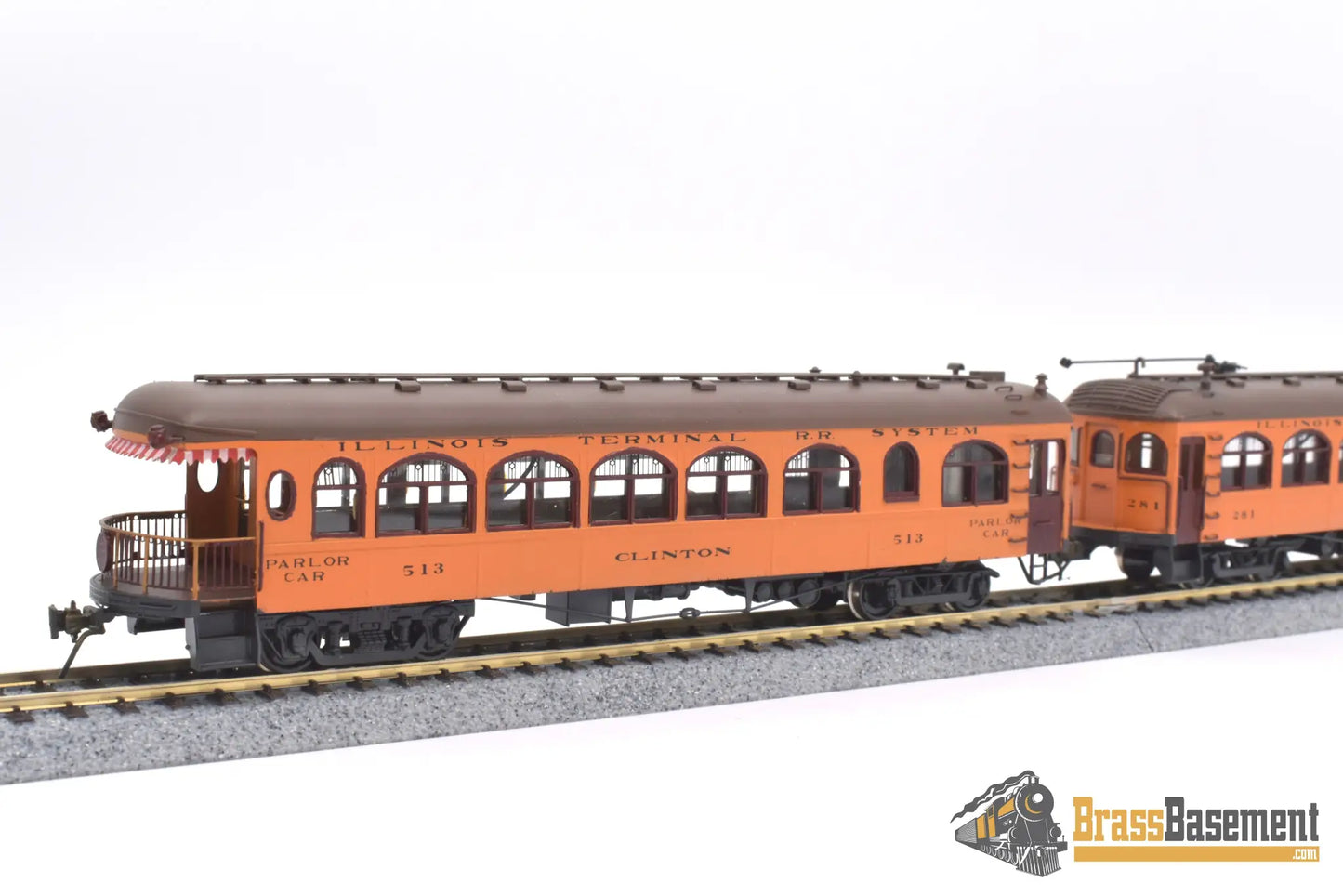 Ho Brass - Ghb/Gsb Illinois Terminal Rr Parlor Observation & Combine Powered Pro Paint Interurban