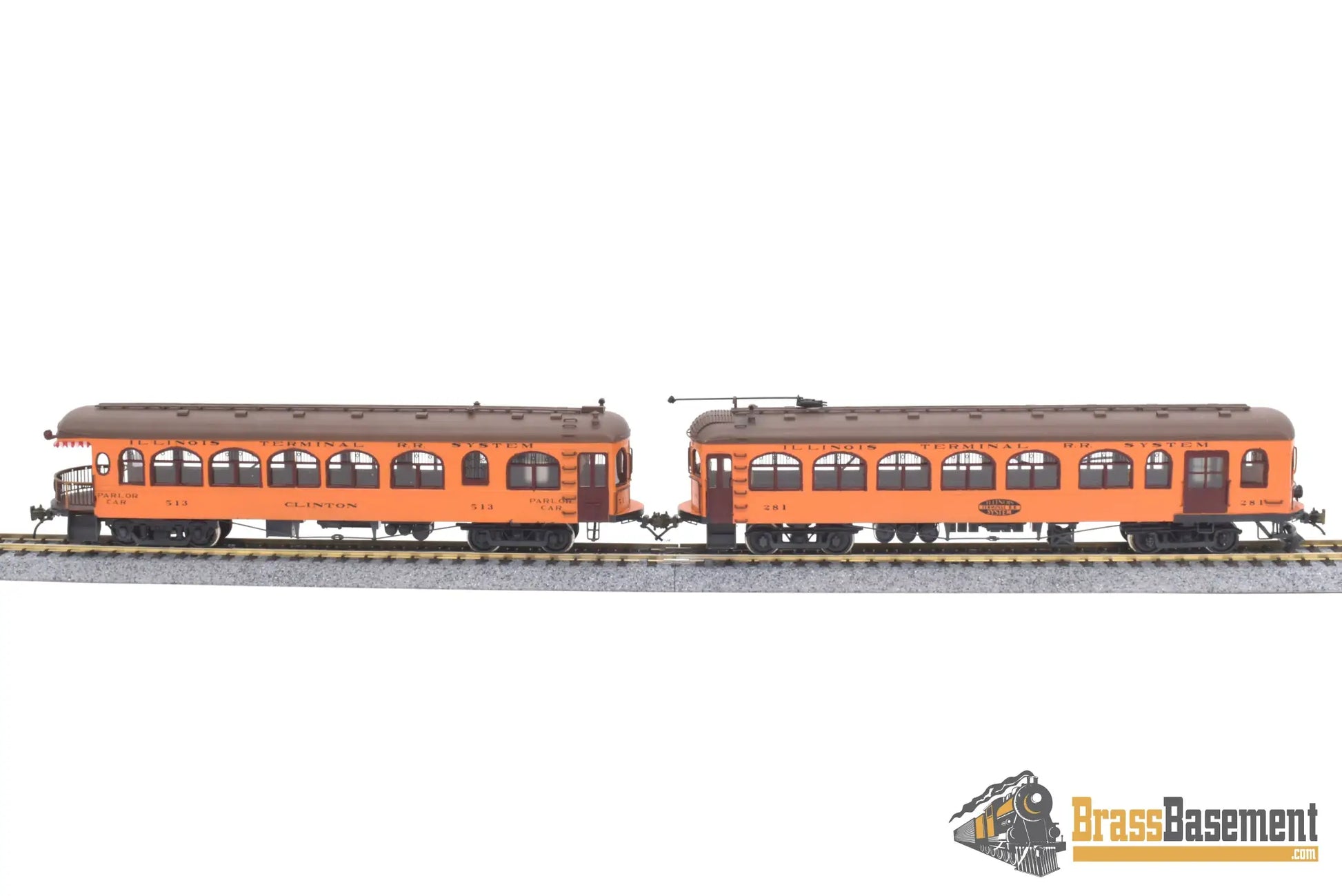 Ho Brass - Ghb/Gsb Illinois Terminal Rr Parlor Observation & Combine Powered Pro Paint Interurban
