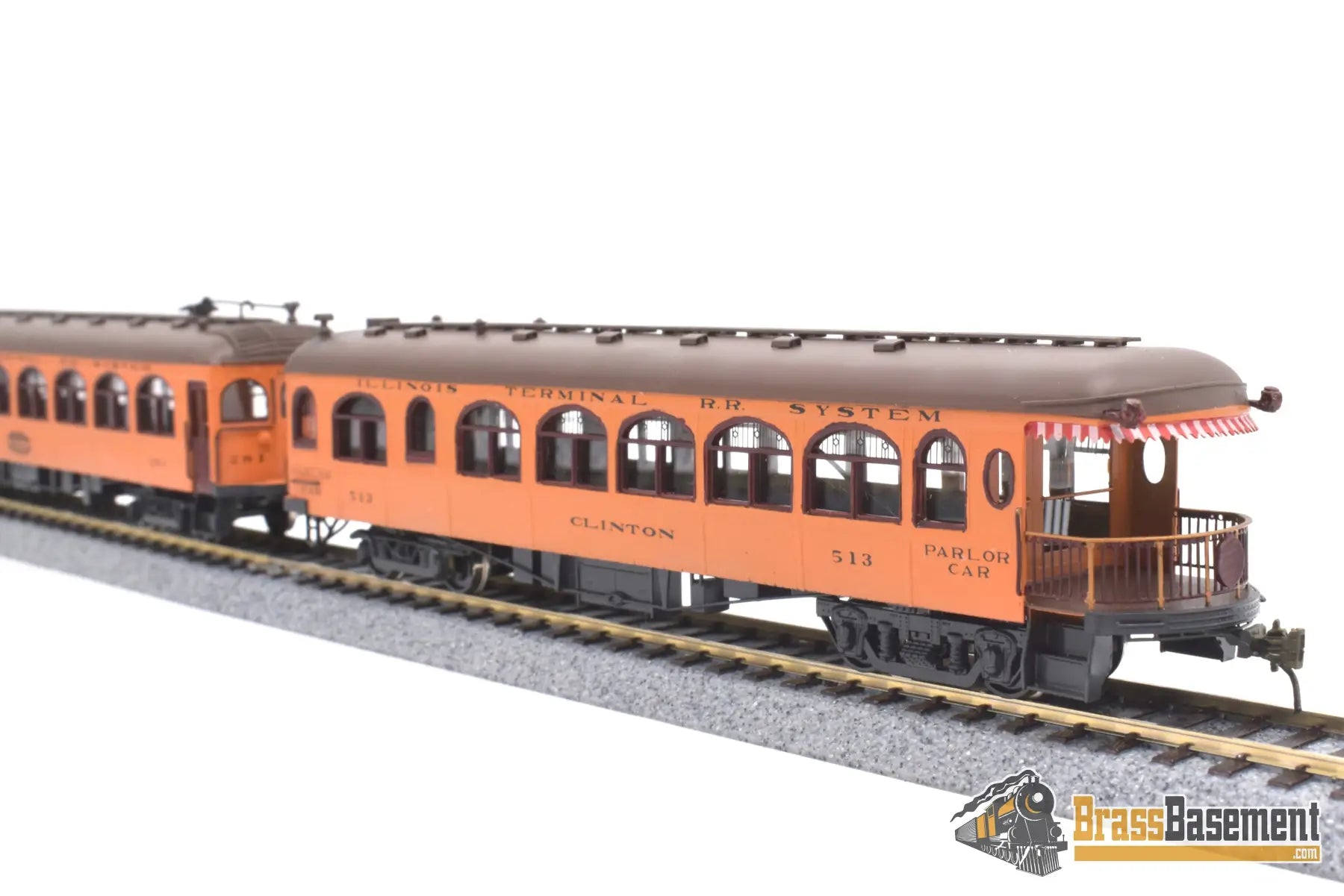 Ho Brass - Ghb/Gsb Illinois Terminal Rr Parlor Observation & Combine Powered Pro Paint Interurban