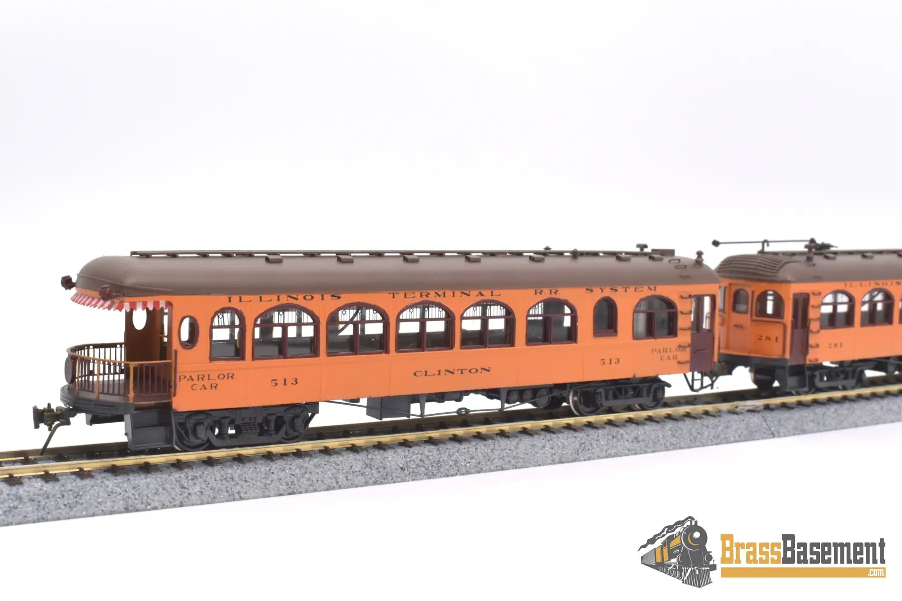Ho Brass - Ghb/Gsb Illinois Terminal Rr Parlor Observation & Combine Powered Pro Paint Interurban