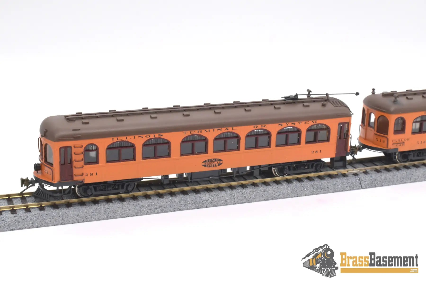 Ho Brass - Ghb/Gsb Illinois Terminal Rr Parlor Observation & Combine Powered Pro Paint Interurban