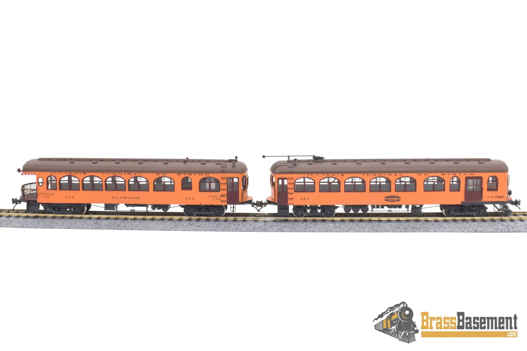 Ho Brass - Ghb/Gsb Illinois Terminal Rr Parlor Observation & Combine Powered Pro Paint Interurban