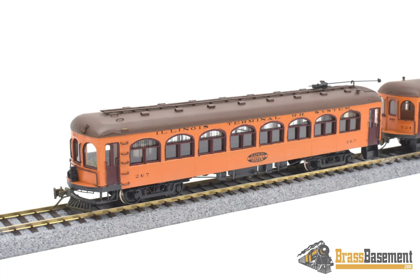 Ho Brass - Ghb Illinois Terminal Rr Coach & Combine Powered Pro Paint Interurban