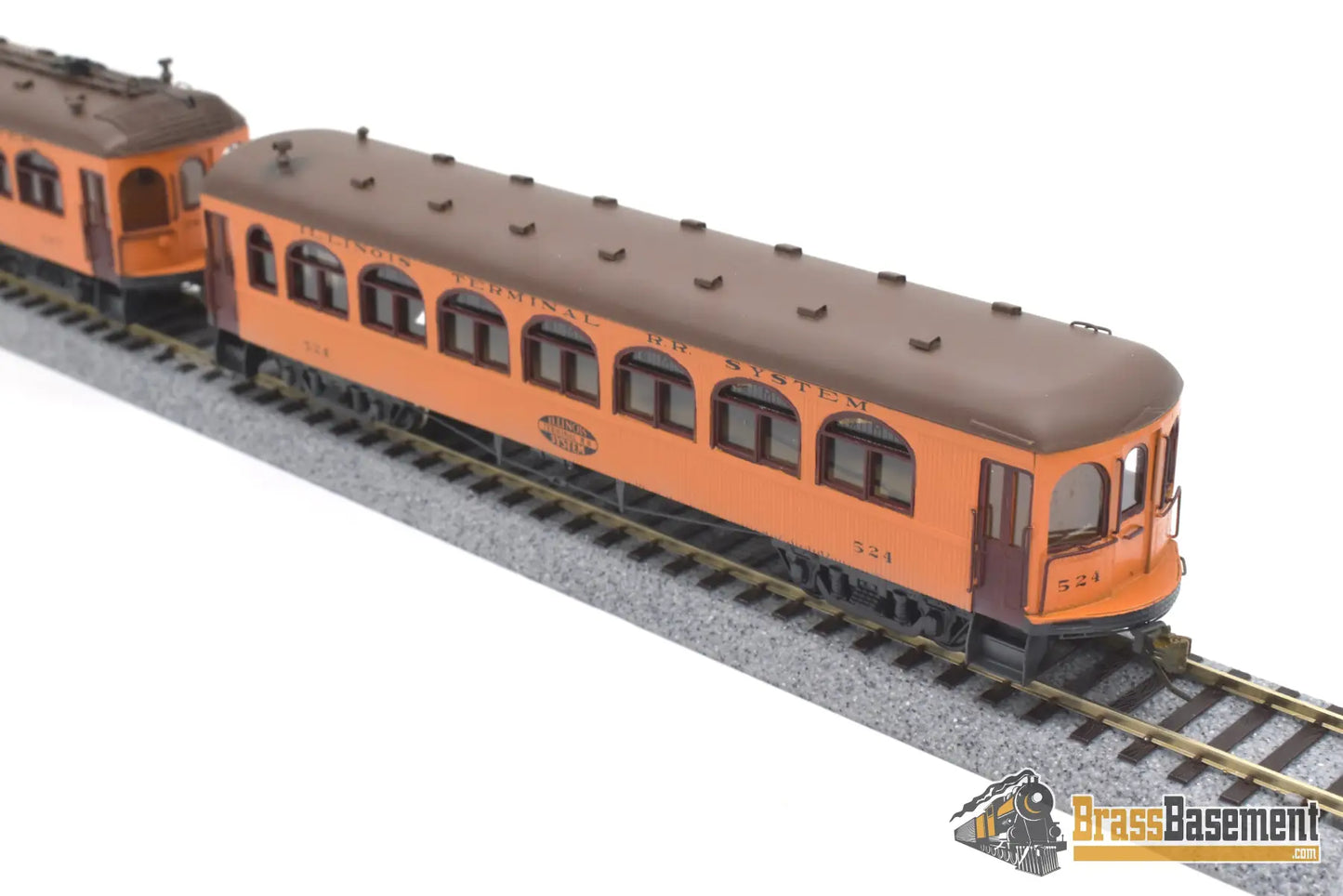 Ho Brass - Ghb Illinois Terminal Rr Coach & Combine Powered Pro Paint Interurban