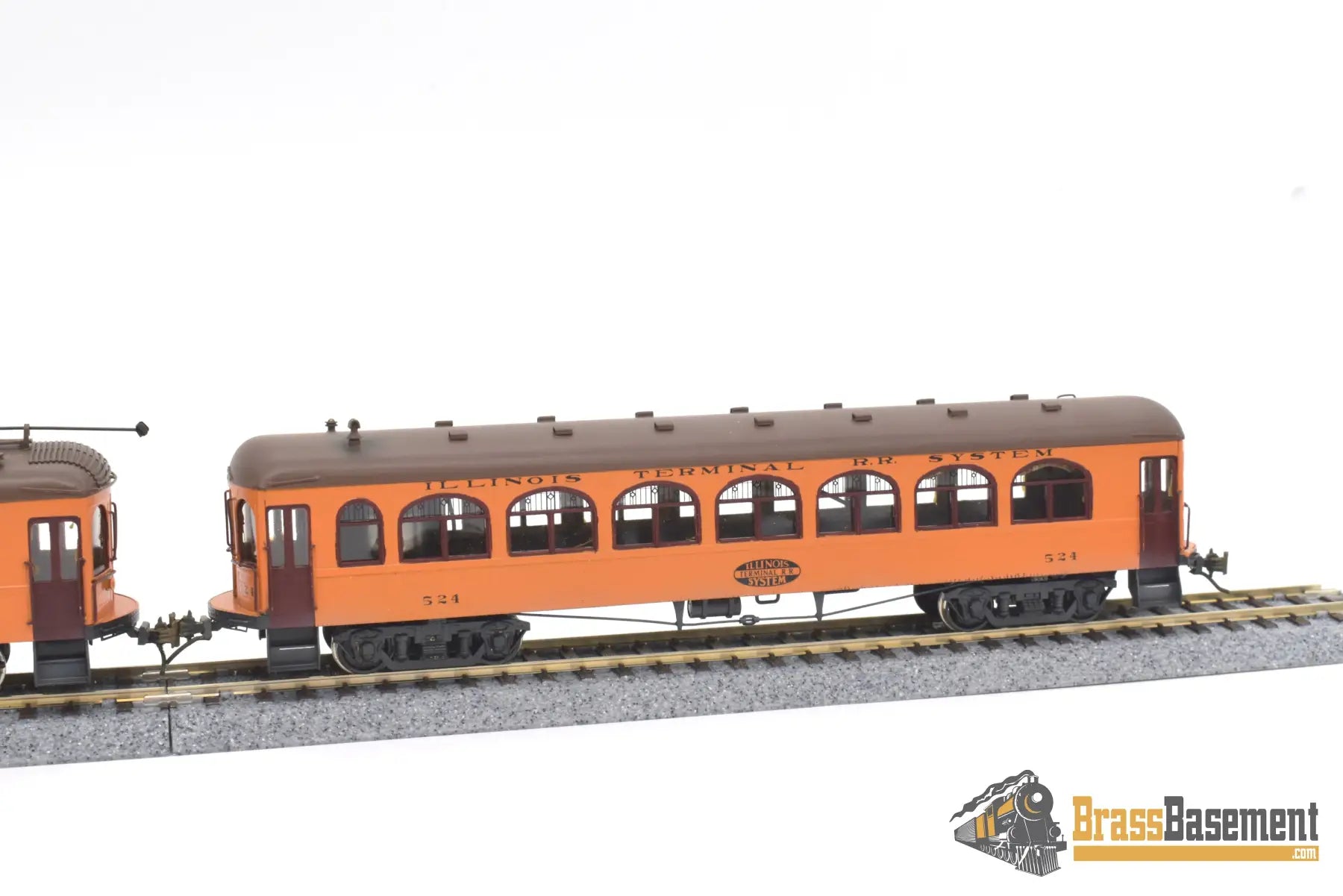 Ho Brass - Ghb Illinois Terminal Rr Coach & Combine Powered Pro Paint Interurban