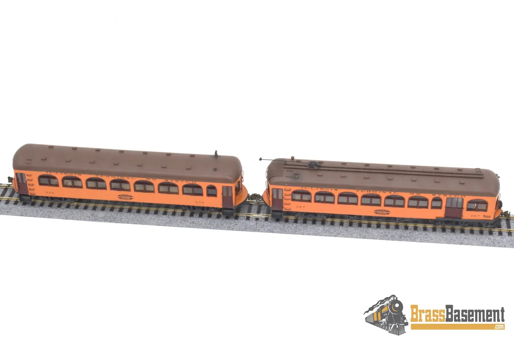 Ho Brass - Ghb Illinois Terminal Rr Coach & Combine Powered Pro Paint Interurban