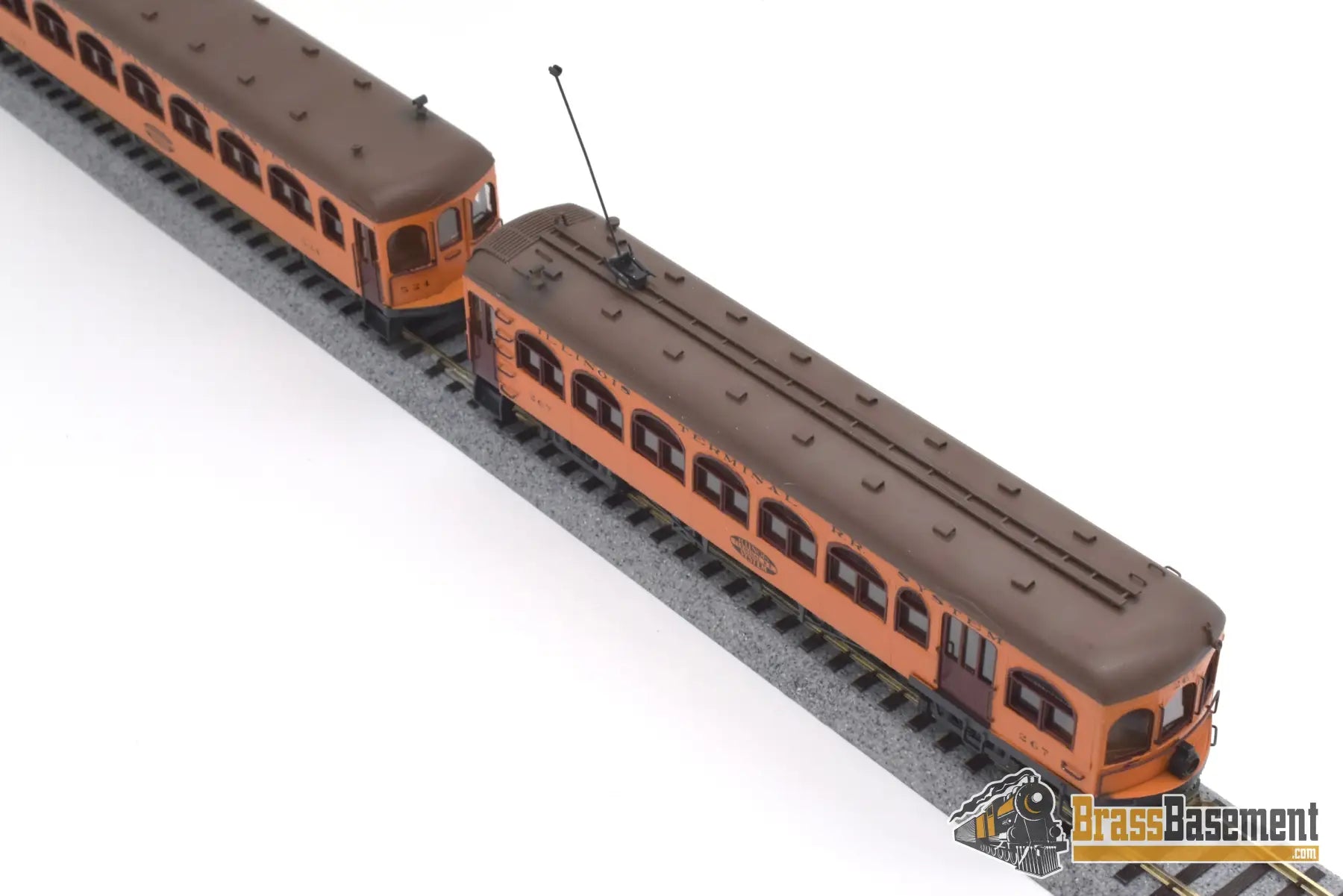 Ho Brass - Ghb Illinois Terminal Rr Coach & Combine Powered Pro Paint Interurban