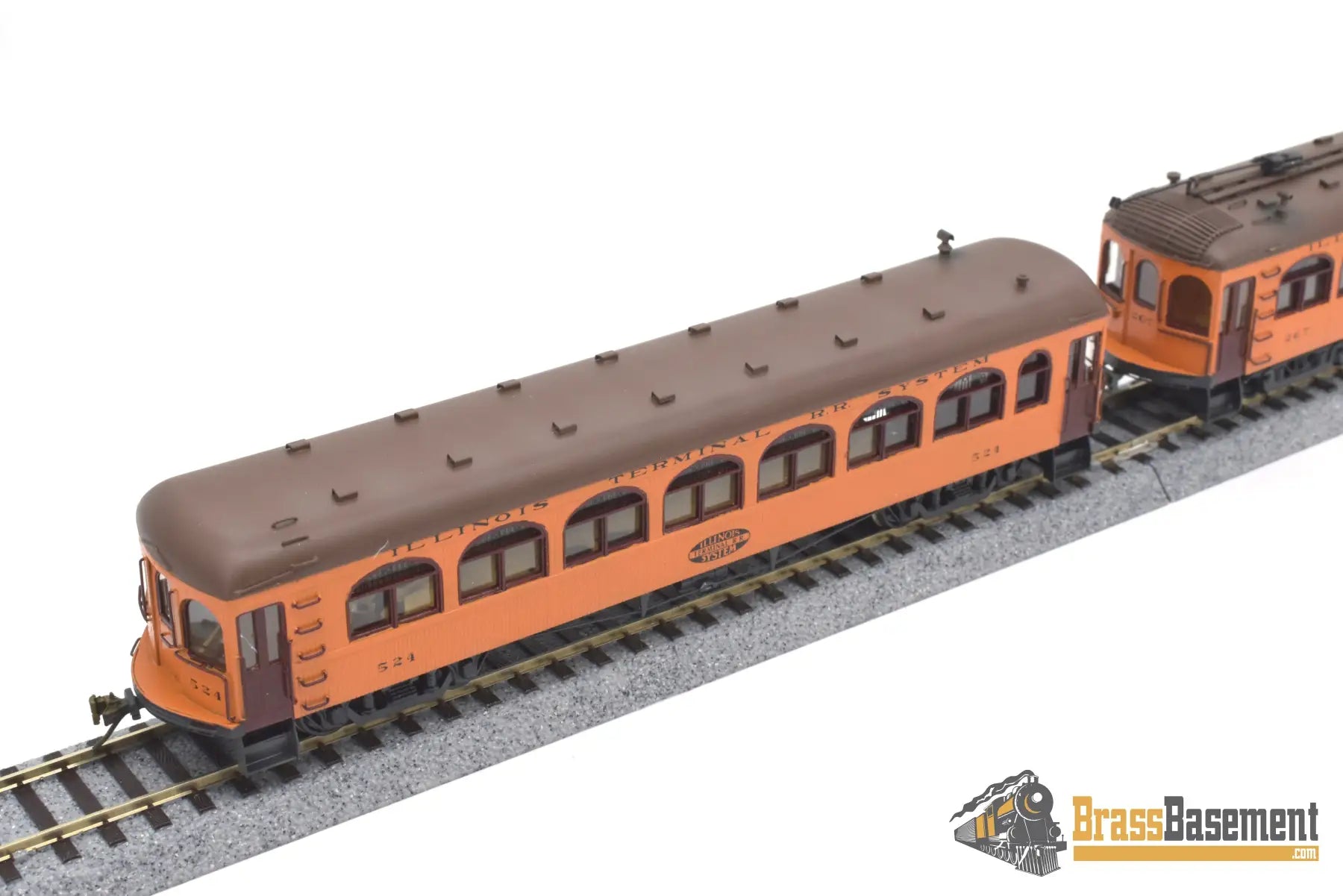 Ho Brass - Ghb Illinois Terminal Rr Coach & Combine Powered Pro Paint Interurban