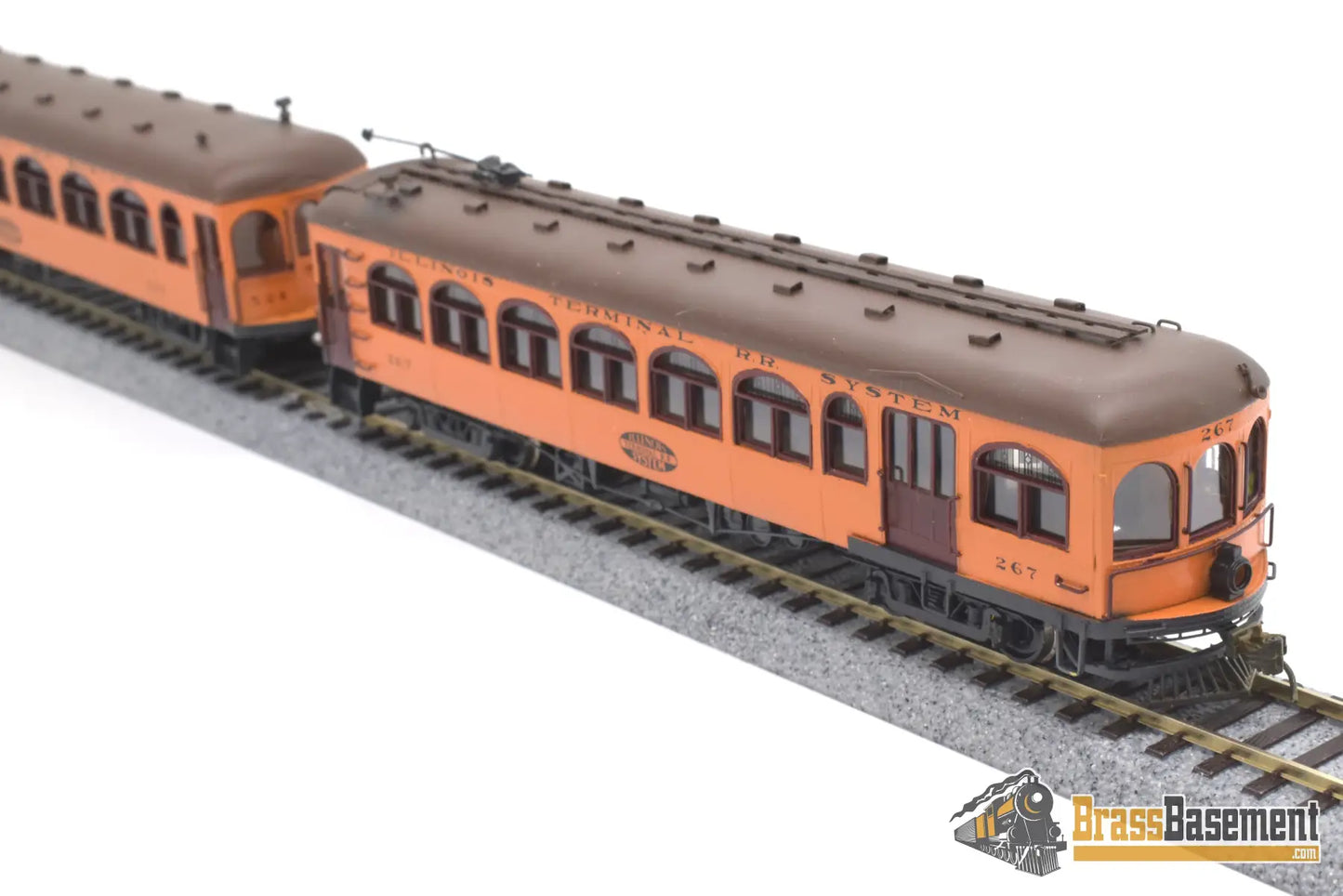 Ho Brass - Ghb Illinois Terminal Rr Coach & Combine Powered Pro Paint Interurban