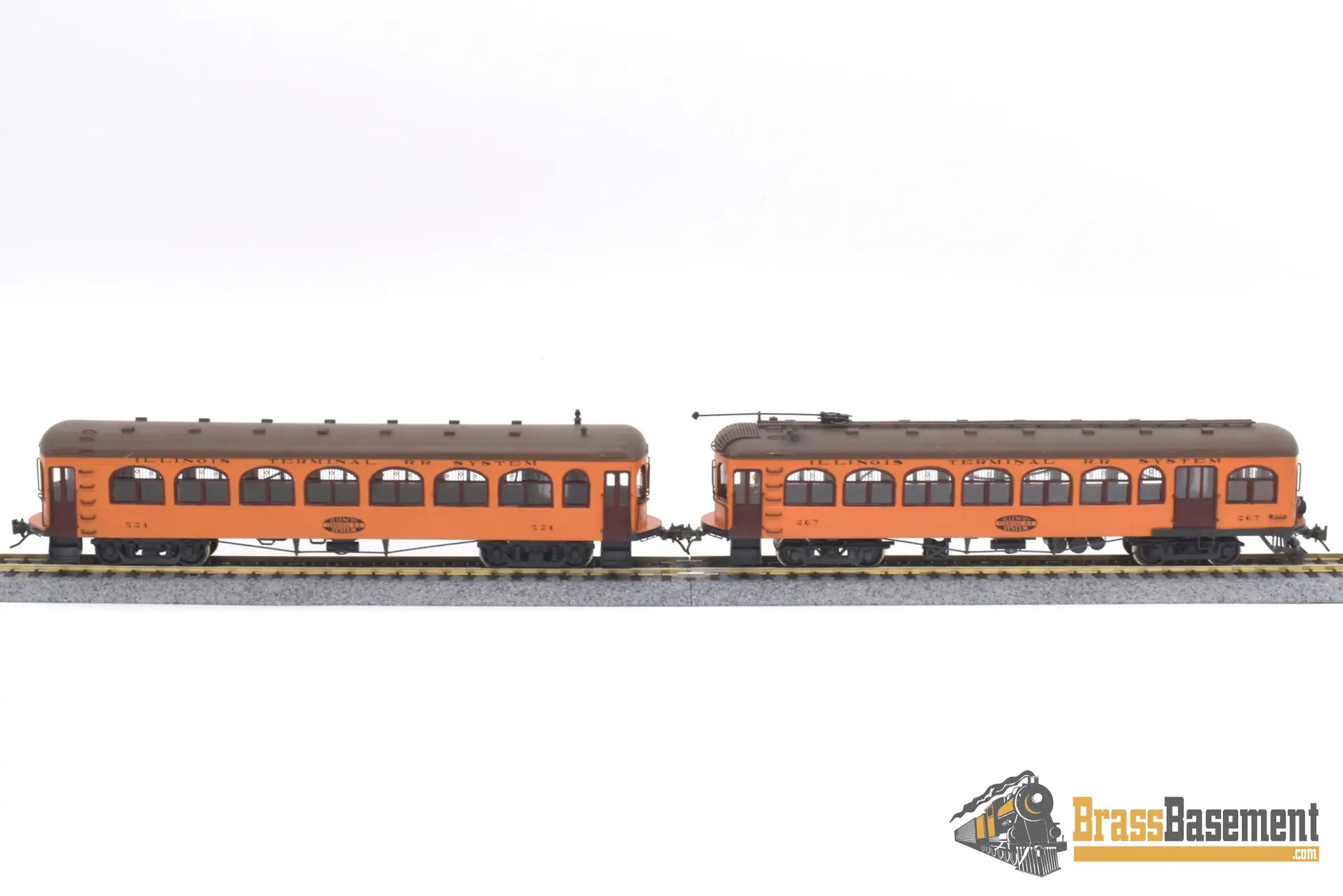 Ho Brass - Ghb Illinois Terminal Rr Coach & Combine Powered Pro Paint Interurban