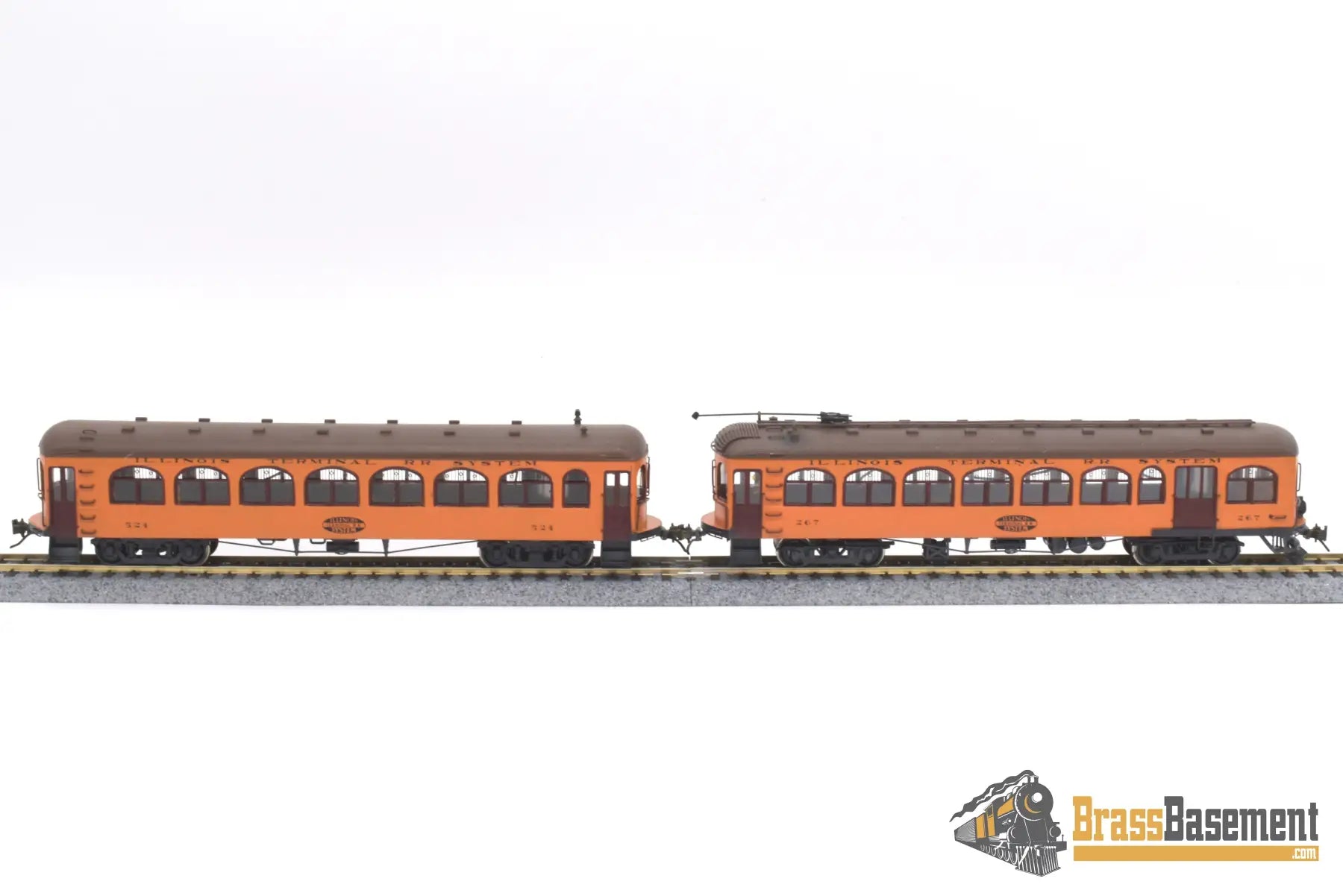 Ho Brass - Ghb Illinois Terminal Rr Coach & Combine Powered Pro Paint Interurban