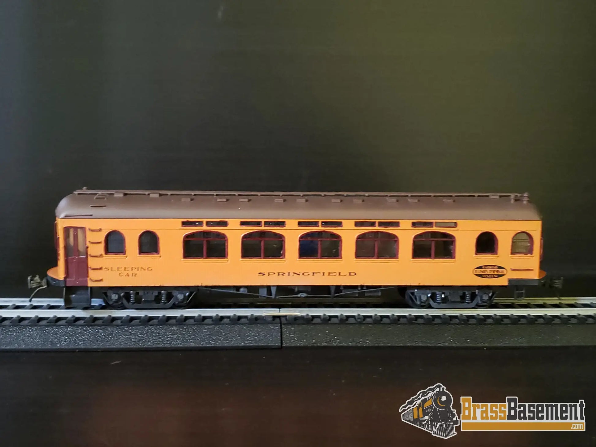Budget Brass - HO GHB Illinois Traction ’The Owl’ Trailer Sleeper ’Springfield’ - Painted