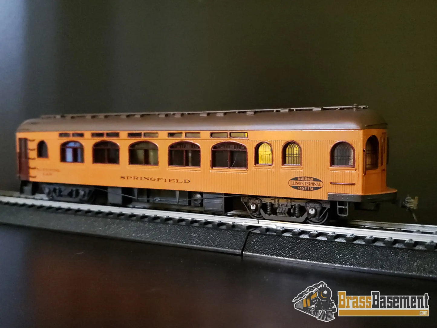 Budget Brass - HO GHB Illinois Traction ’The Owl’ Trailer Sleeper ’Springfield’ - Painted