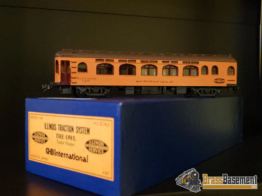 Budget Brass - HO GHB Illinois Traction ’The Owl’ Trailer Sleeper ’Springfield’ - Painted