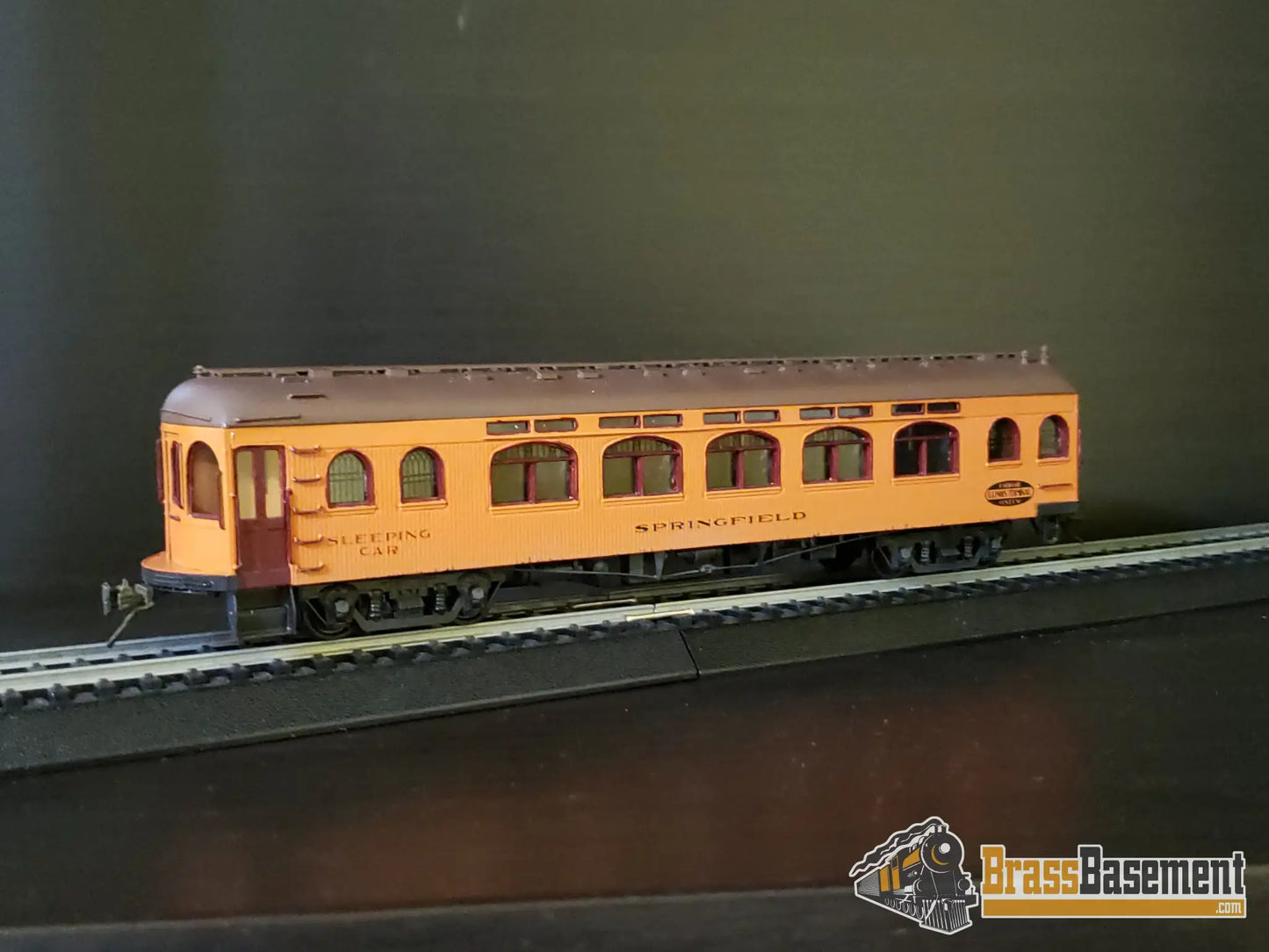 Budget Brass - HO GHB Illinois Traction ’The Owl’ Trailer Sleeper ’Springfield’ - Painted