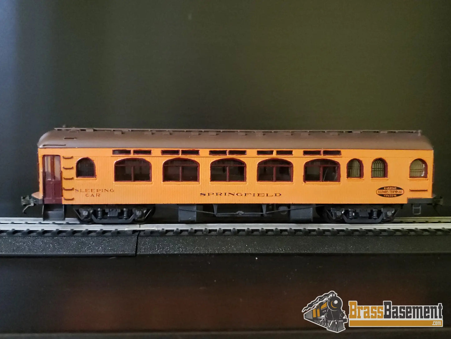 Budget Brass - HO GHB Illinois Traction ’The Owl’ Trailer Sleeper ’Springfield’ - Painted