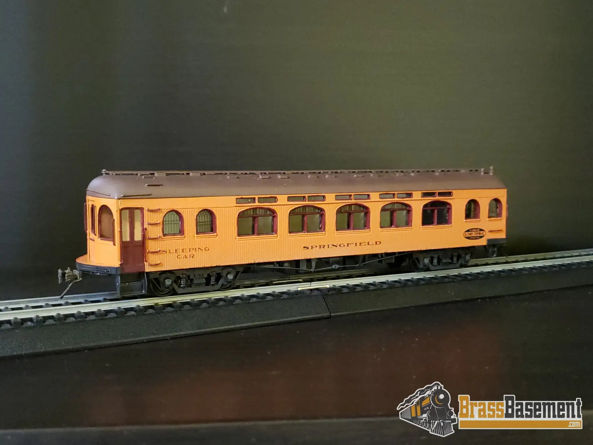 Budget Brass - HO GHB Illinois Traction ’The Owl’ Trailer Sleeper ’Springfield’ - Painted