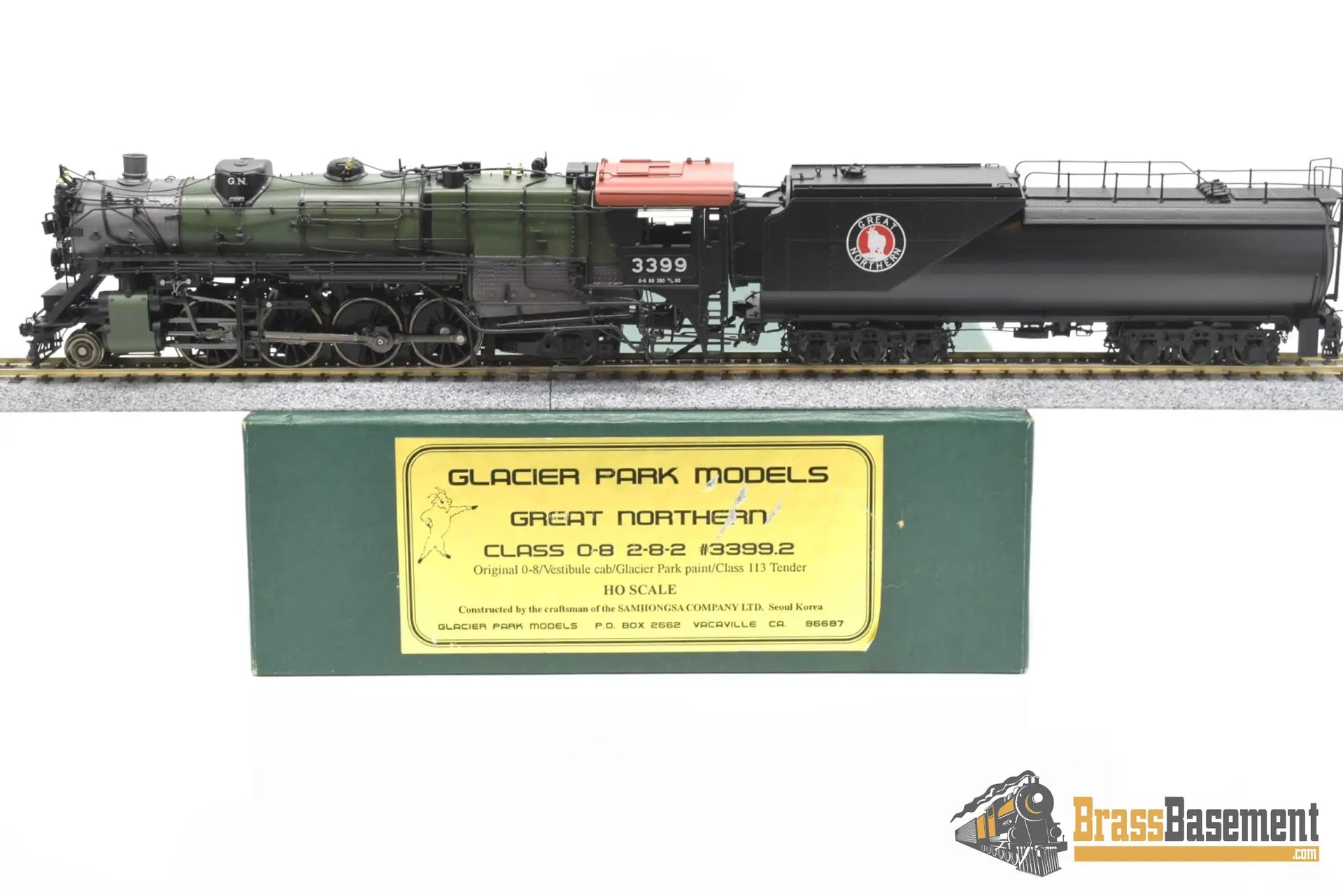 HO Brass - GPM 3399.2 Glacier Park Models Great Northern GN O-8 2
