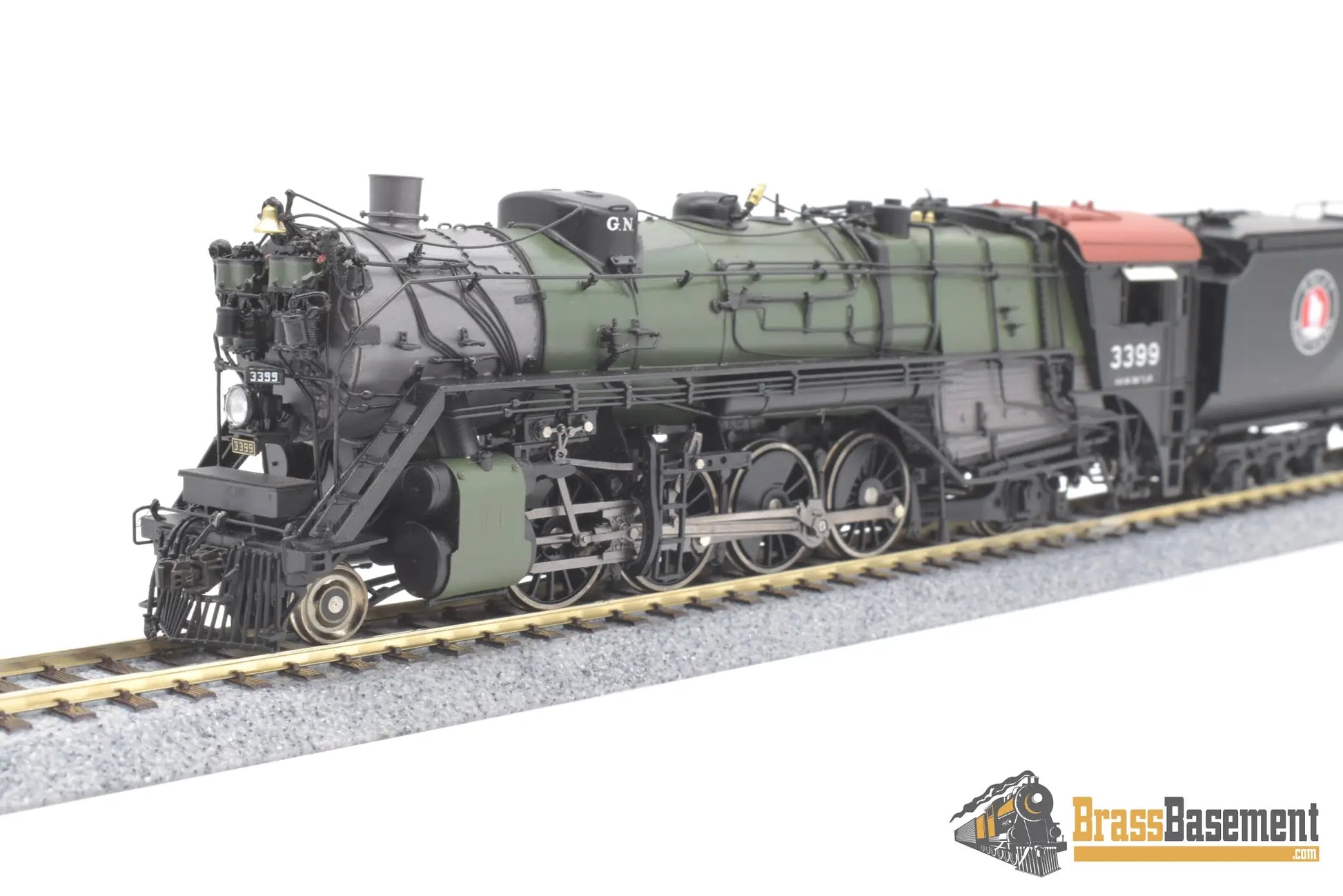 Ho Brass - Gpm 3399.2 Glacier Park Models Great Northern Gn O - 8 2 - 8 - 2 #3399 Green Boiler Mint