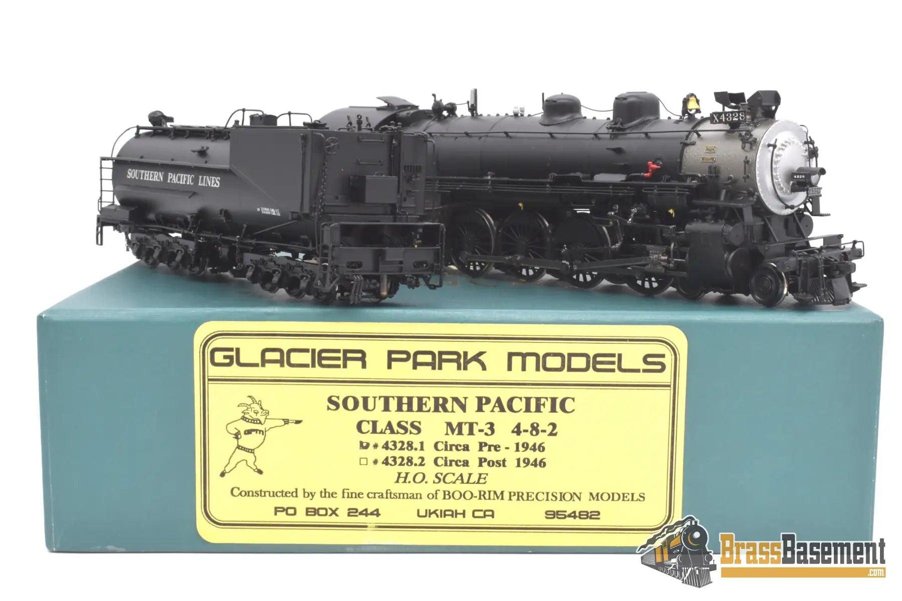 Ho Brass - Gpm 4328.1 Southern Pacific Lines Mt - 3 #4328 Factory Paint Issue Steam