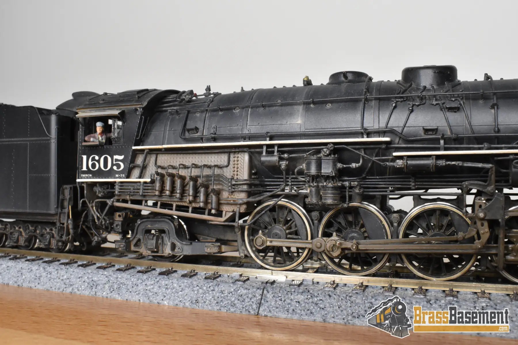 HO Brass - GPM D&RGW Rio Grande M-75 4-8-2 #1605 1950s - F/P Spoelma Weathering Steam