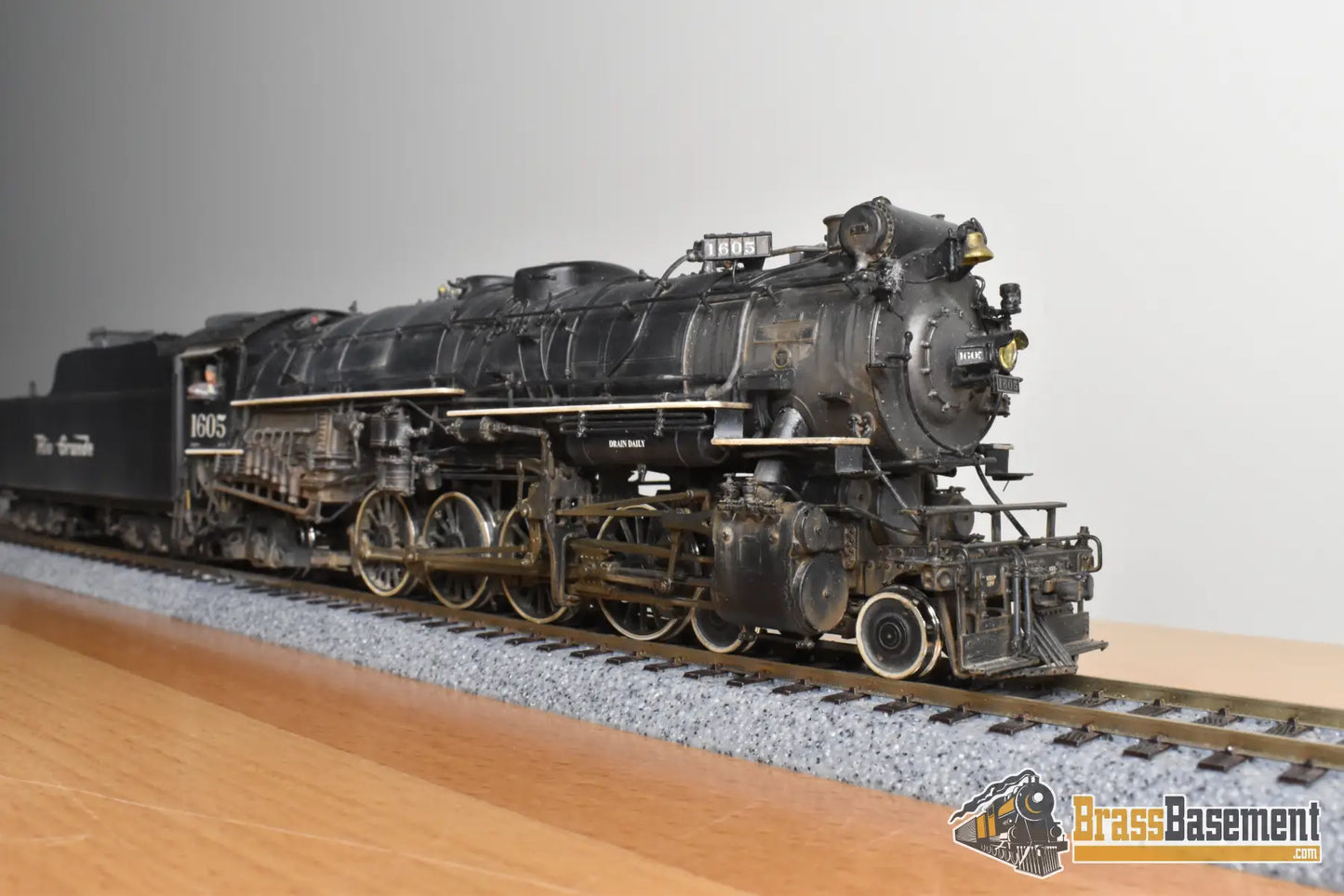 HO Brass - GPM D&RGW Rio Grande M-75 4-8-2 #1605 1950s - F/P Spoelma Weathering Steam