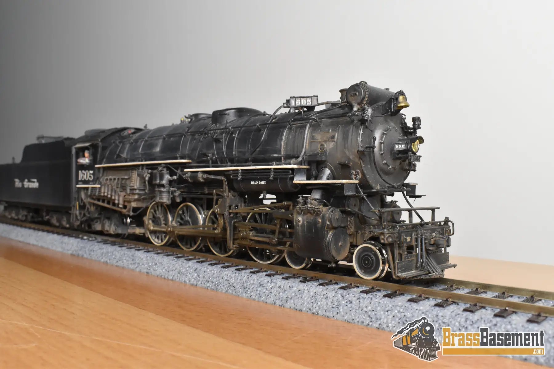 HO Brass - GPM D&RGW Rio Grande M-75 4-8-2 #1605 1950s - F/P Spoelma Weathering Steam